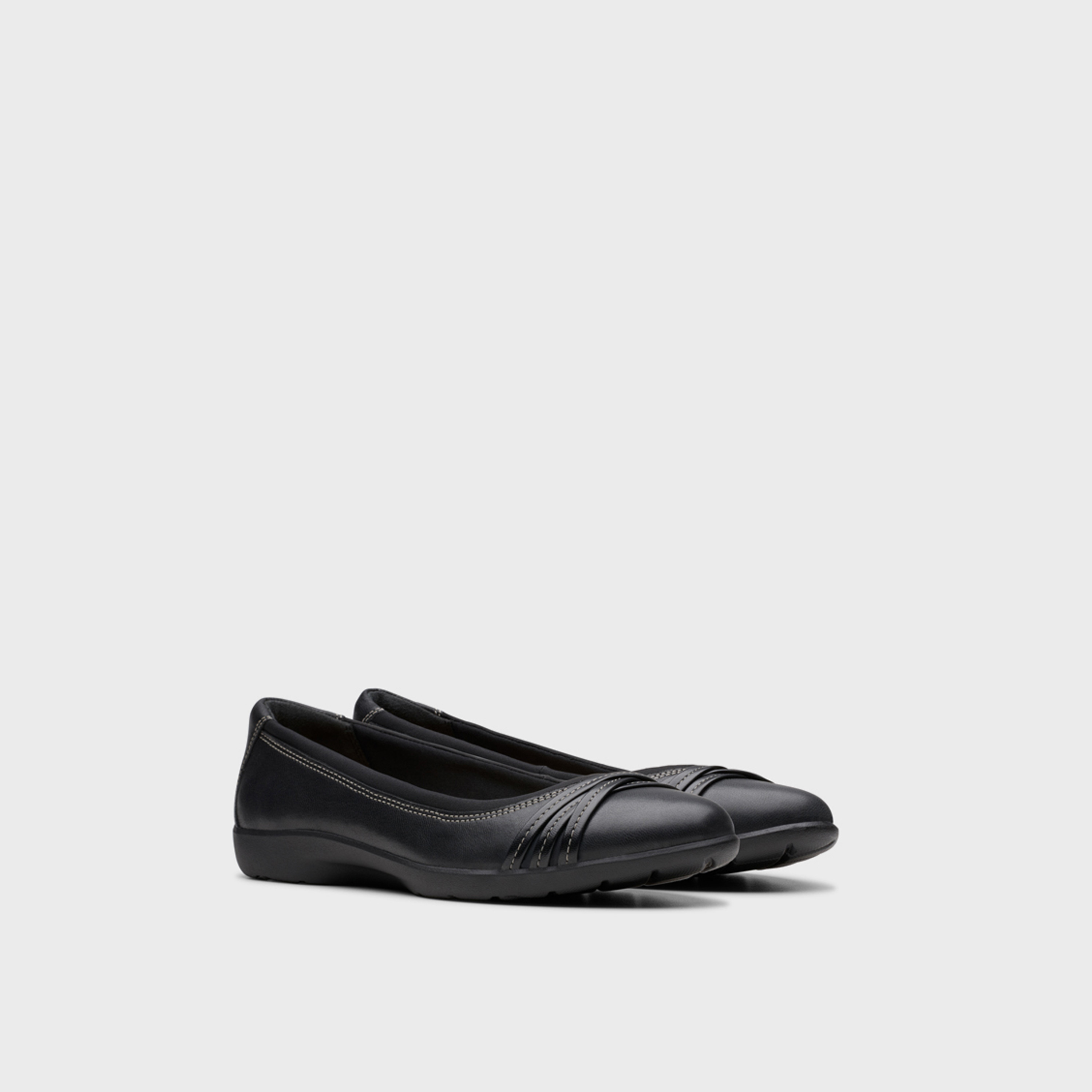 كلاركس- حذاء بلارينا مقدمة مستديرة للنساء سهل الارتداء  | 26179646-women-shoes-flats-ballerinas-image-1