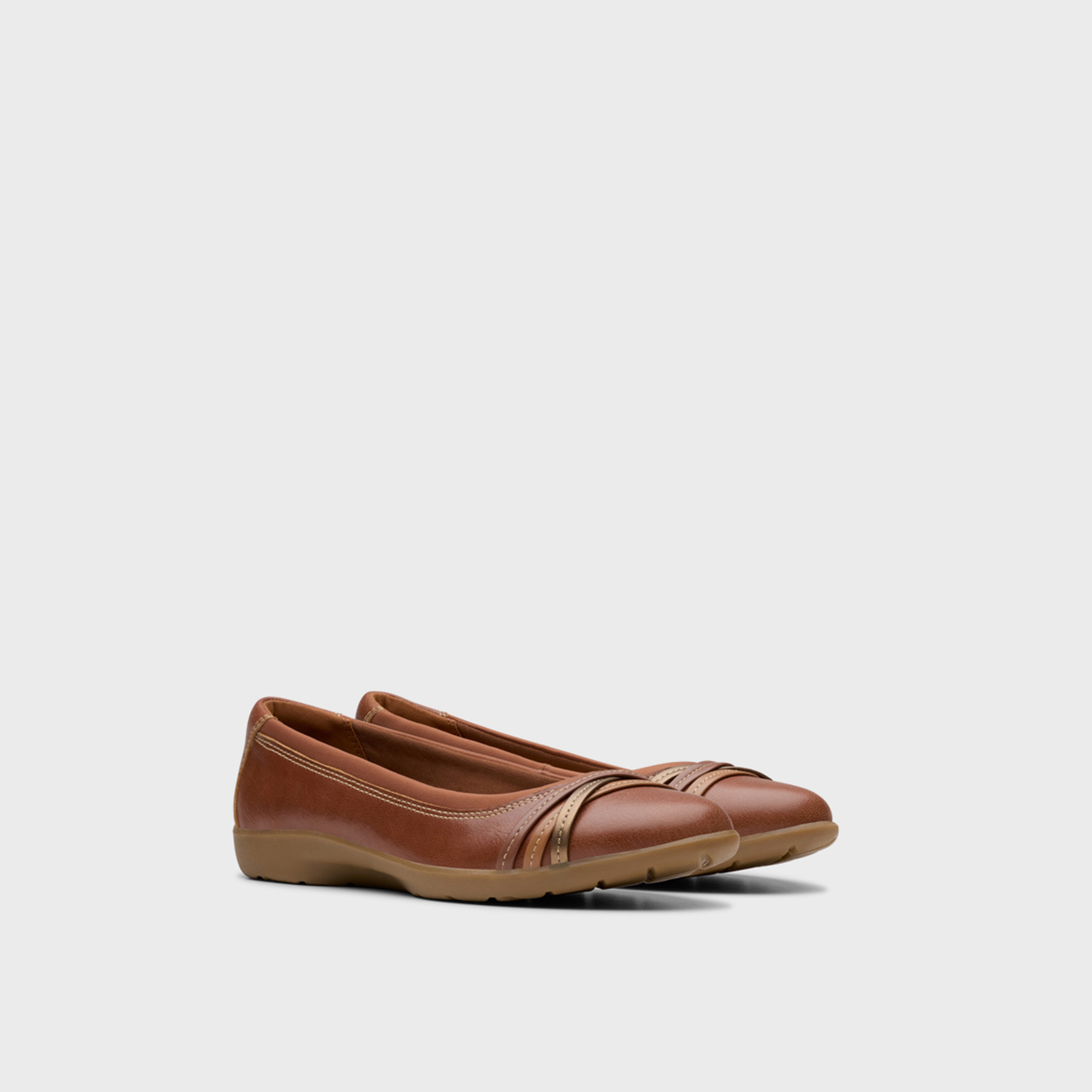 كلاركس- حذاء بلارينا مقدمة مستديرة للنساء سهل الارتداء  | 26179648-women-shoes-flats-ballerinas-image-1