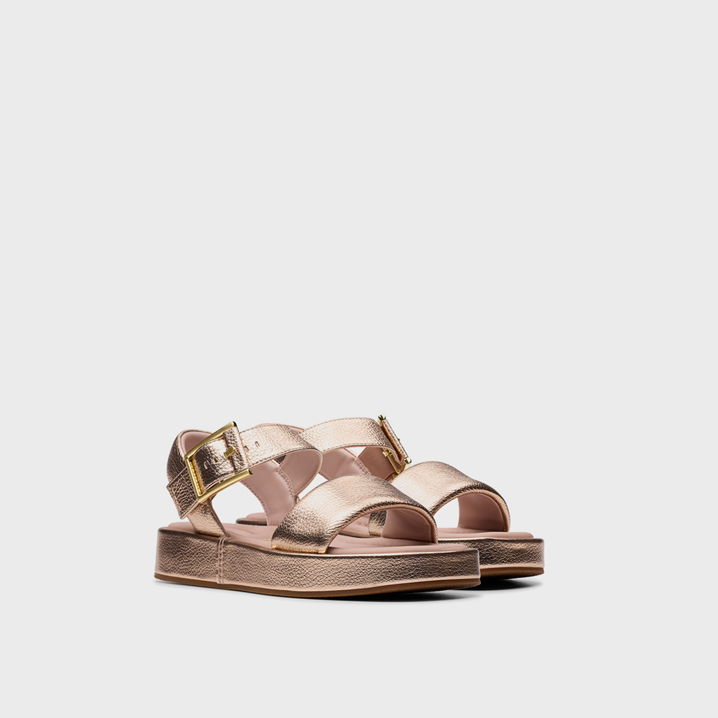 كلاركس - صندل ألدا فلاتفورم بحزام بإبزيم للنساء | 26181223-women-shoes-sandals-flats-image-1