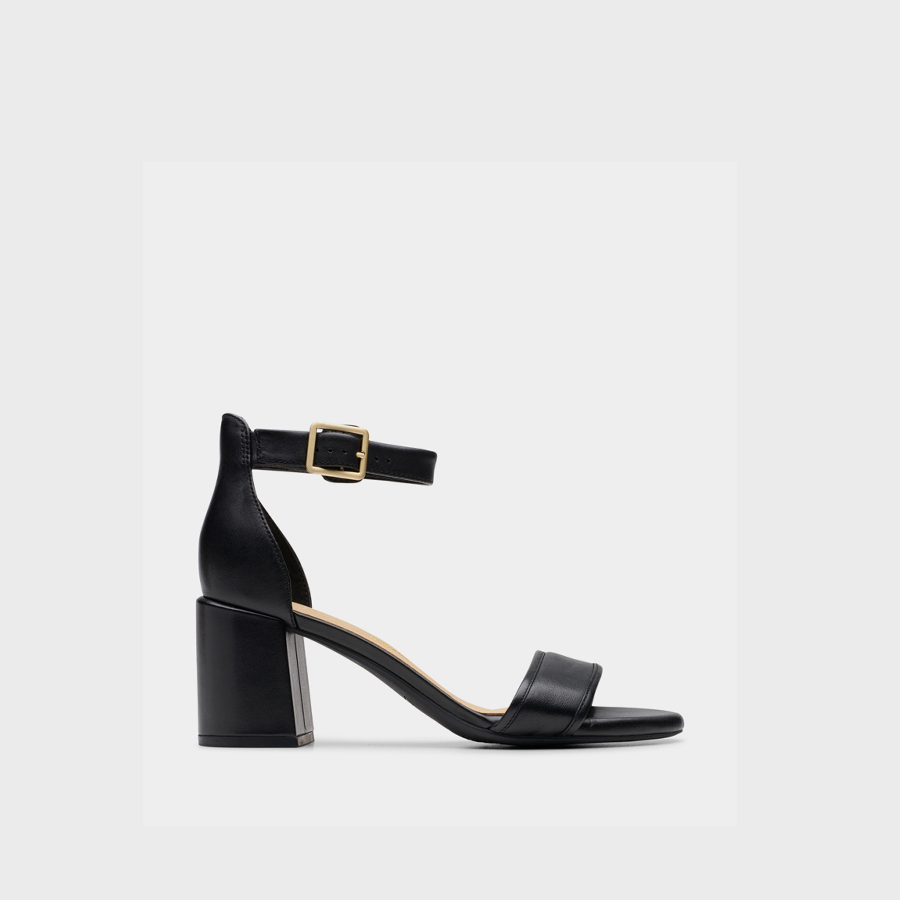 Clarks Women's Leather Buckle Strap Block Heels Sandals | Ezoria Mae 26181295-women-shoes-heels-image-2
