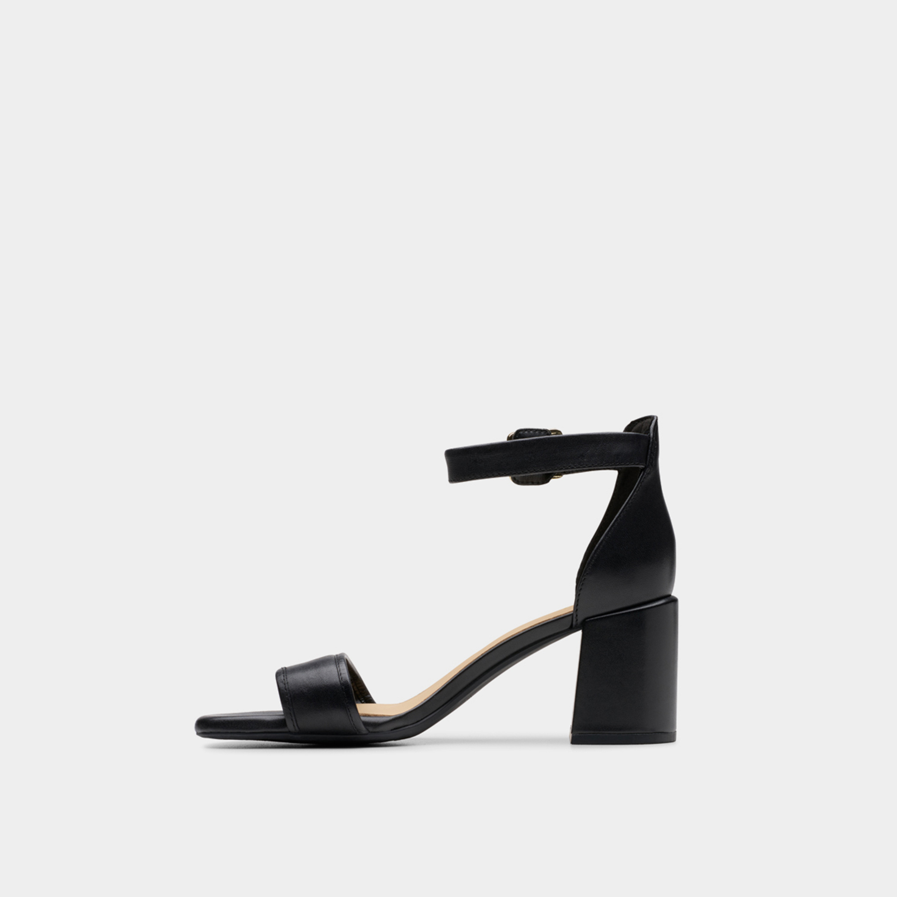 Clarks Women's Leather Buckle Strap Block Heels Sandals | Ezoria Mae 26181295-women-shoes-heels-image-3