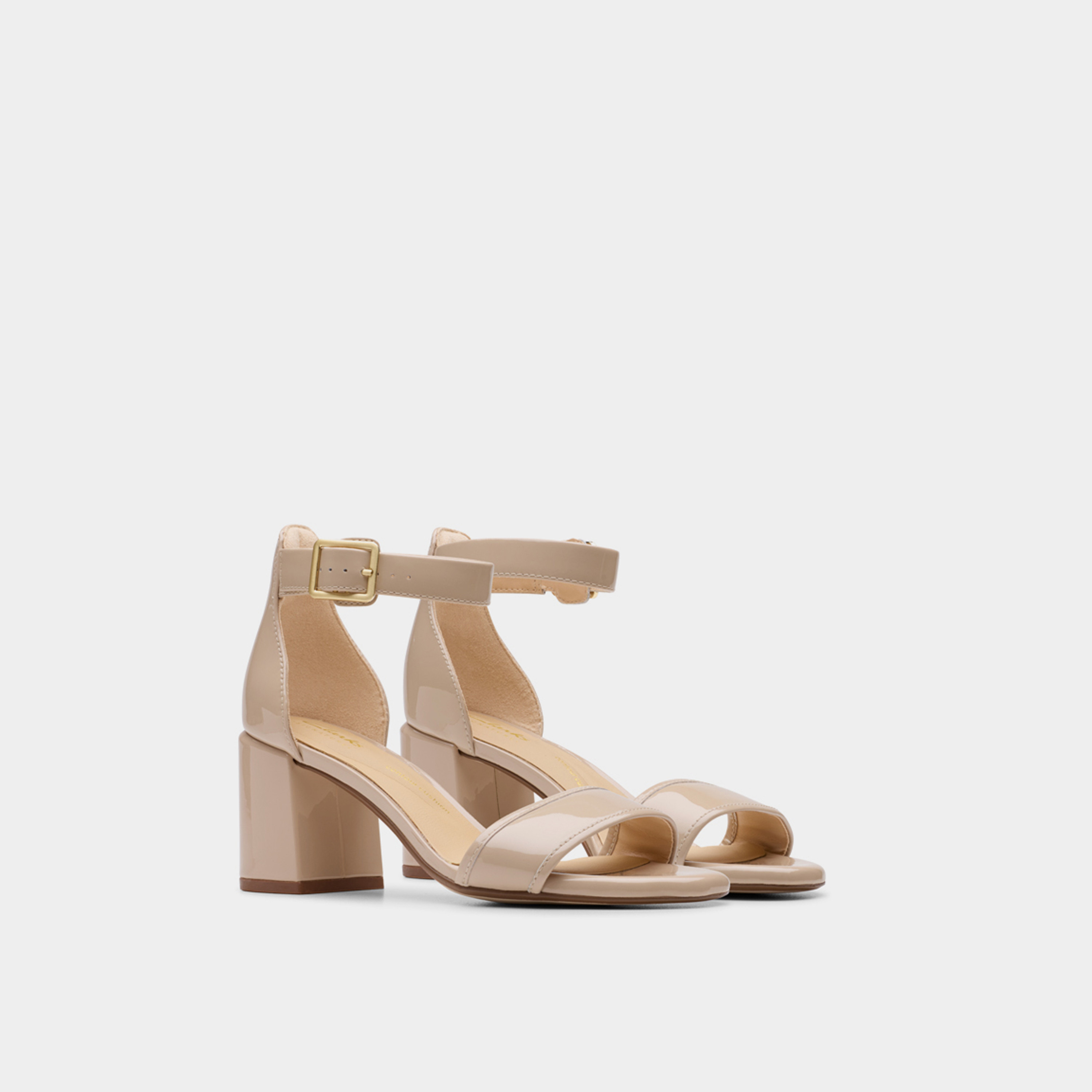 Clarks Women's Leather Buckle Strap Block Heels Sandals | Ezoria Mae 26181299-women-shoes-heels-image-1