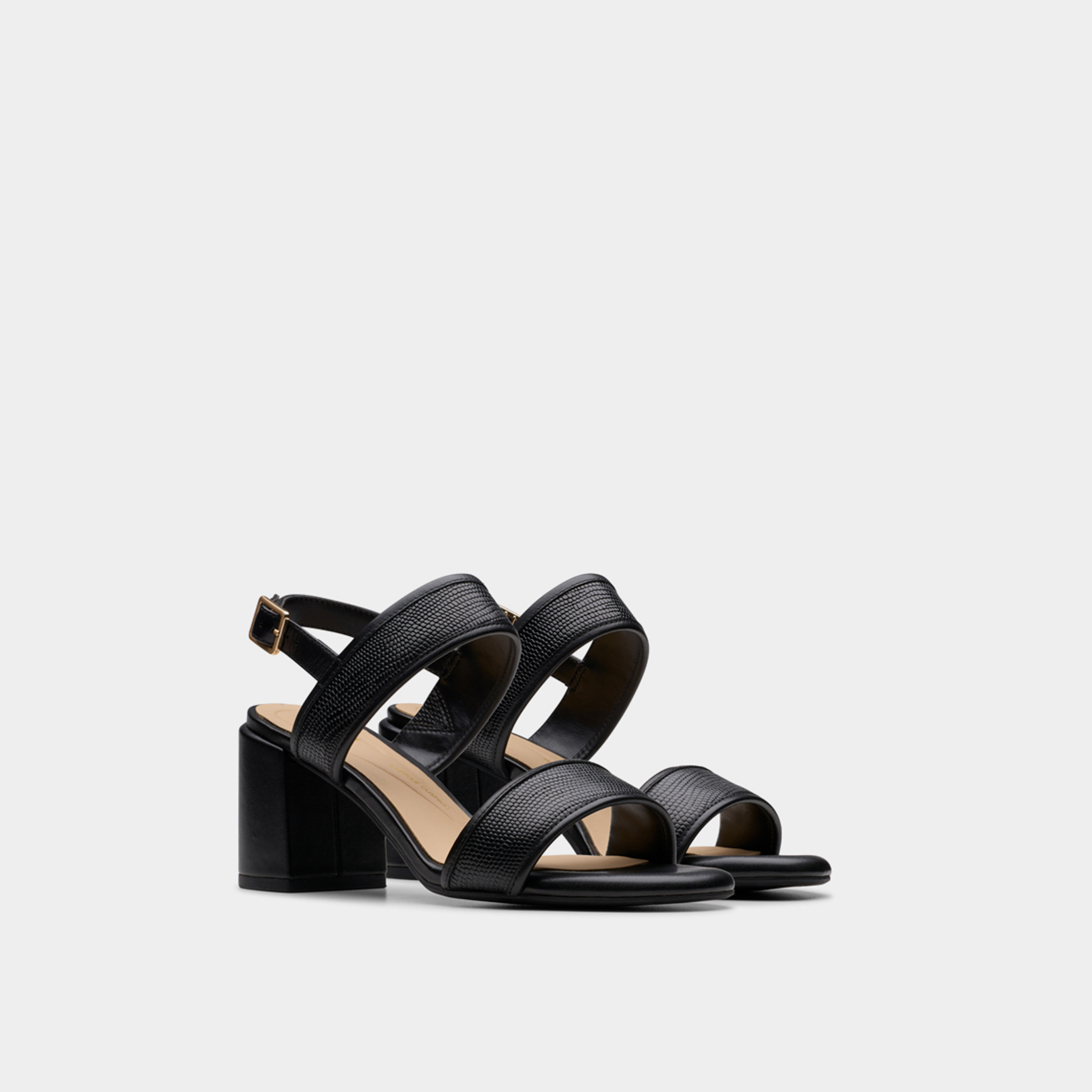 Clarks Women's Leather Buckle Strap Block Heels Sandals | Ezoria Sling 26181300-women-shoes-heels-image-1