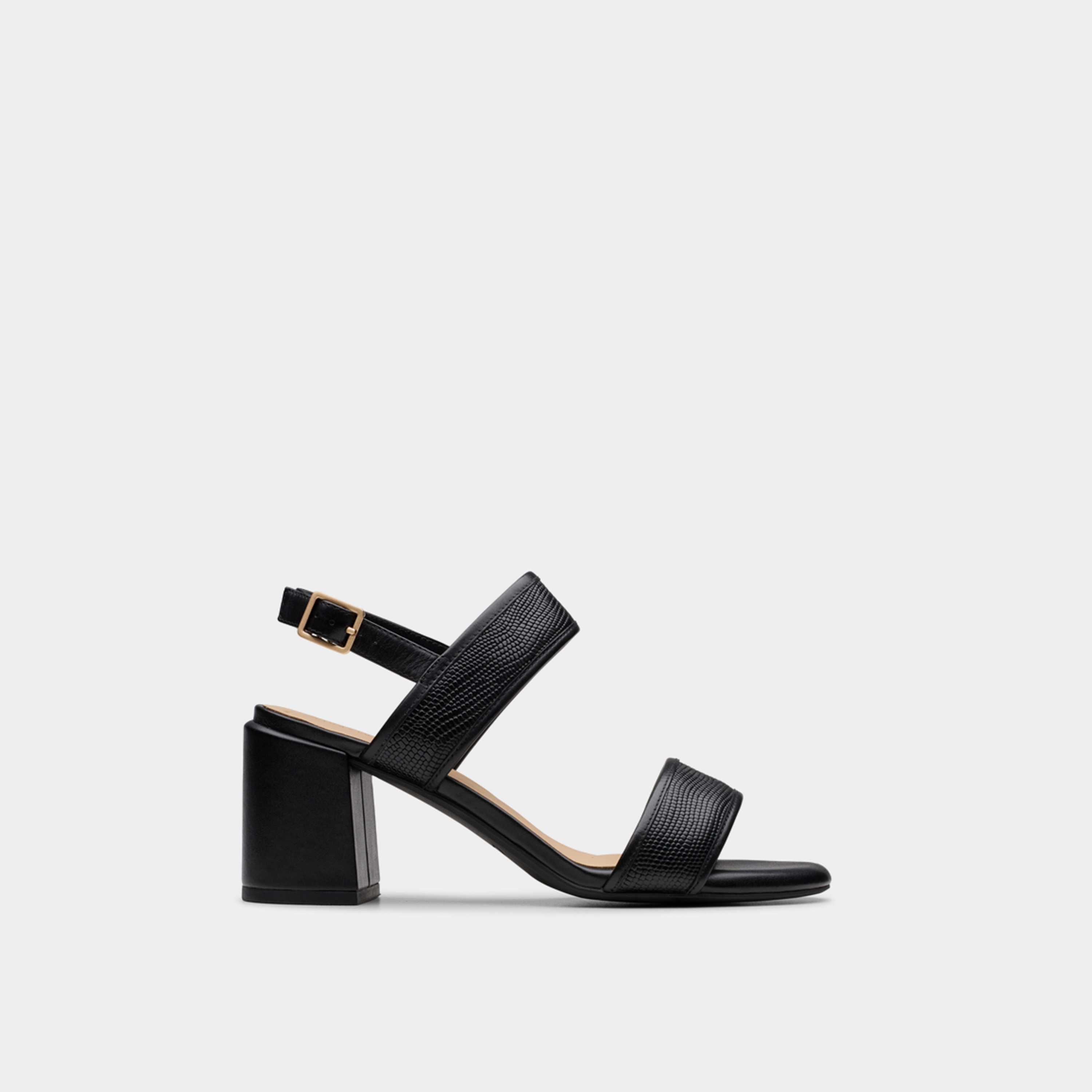Clarks Women's Leather Buckle Strap Block Heels Sandals | Ezoria Sling 26181300-women-shoes-heels-image-2