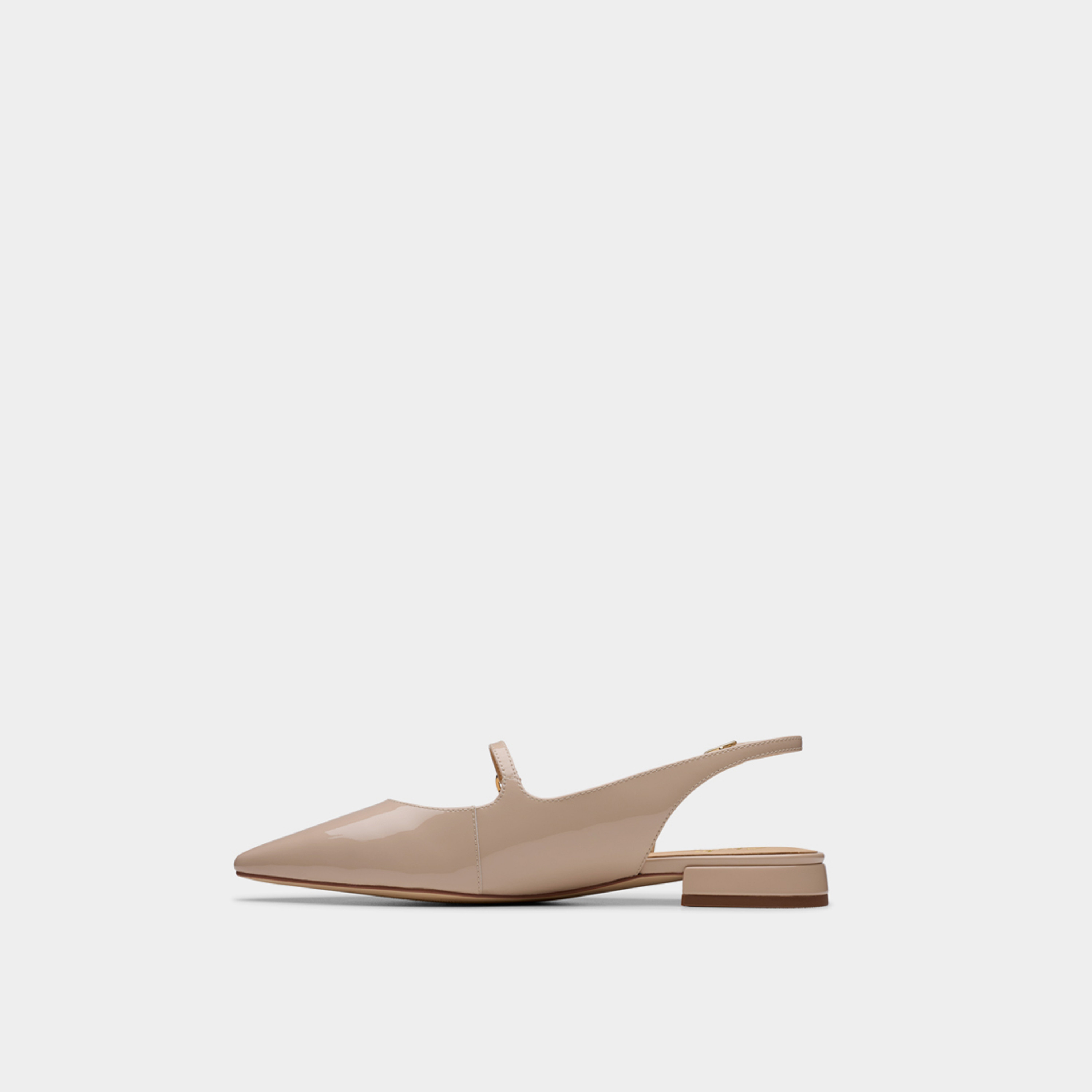 Clarks Women's Leather Buckle Strap Pointed Toe Ballerinas with Block Heels | Sensa15 Shine 26181316-women-shoes-ballerinas-image-2