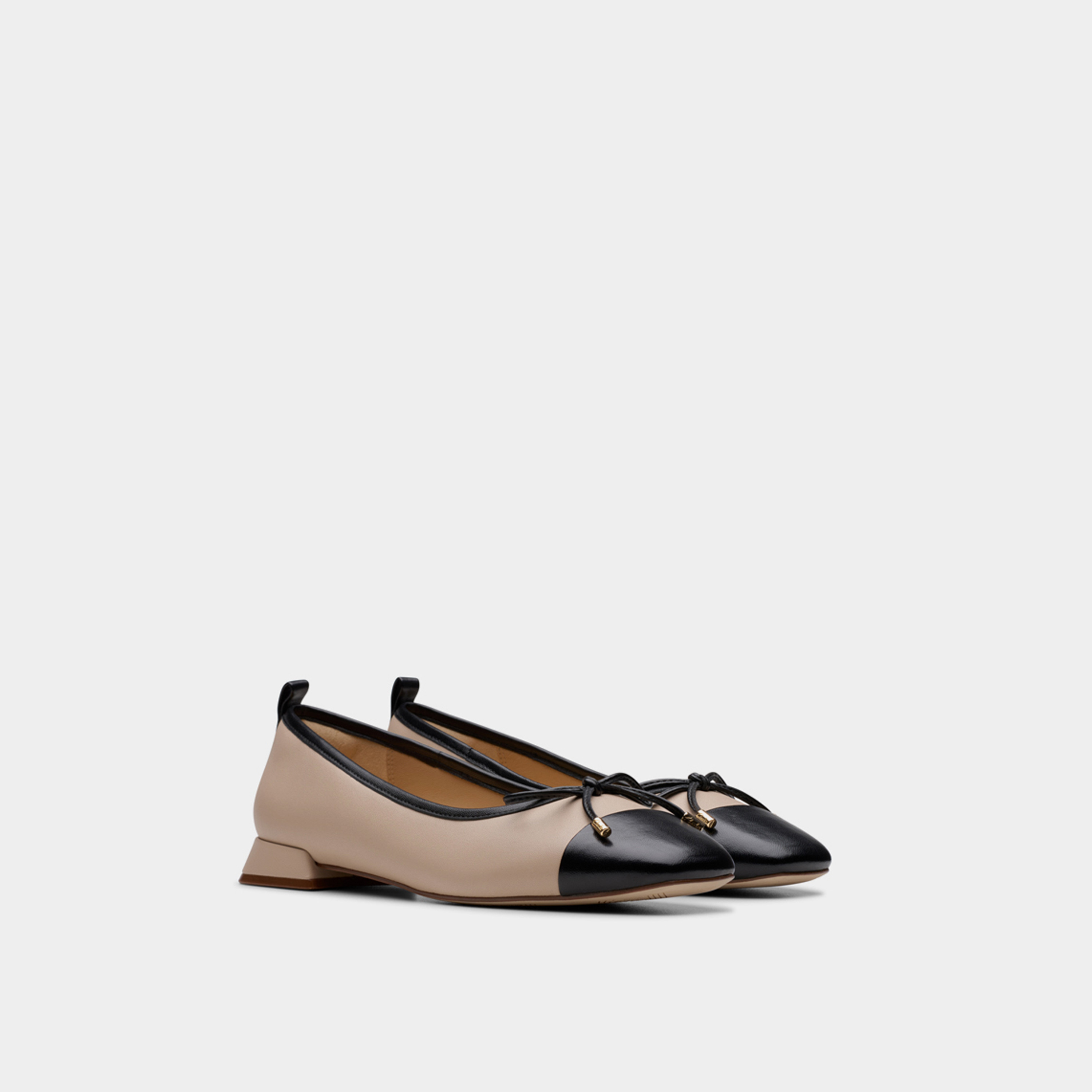 Clarks Women's Leather Slip-On Round Toe Ballerinas with Block Heels | Ubree15 Poppy 26181329-women-shoes-ballerinas-image-1