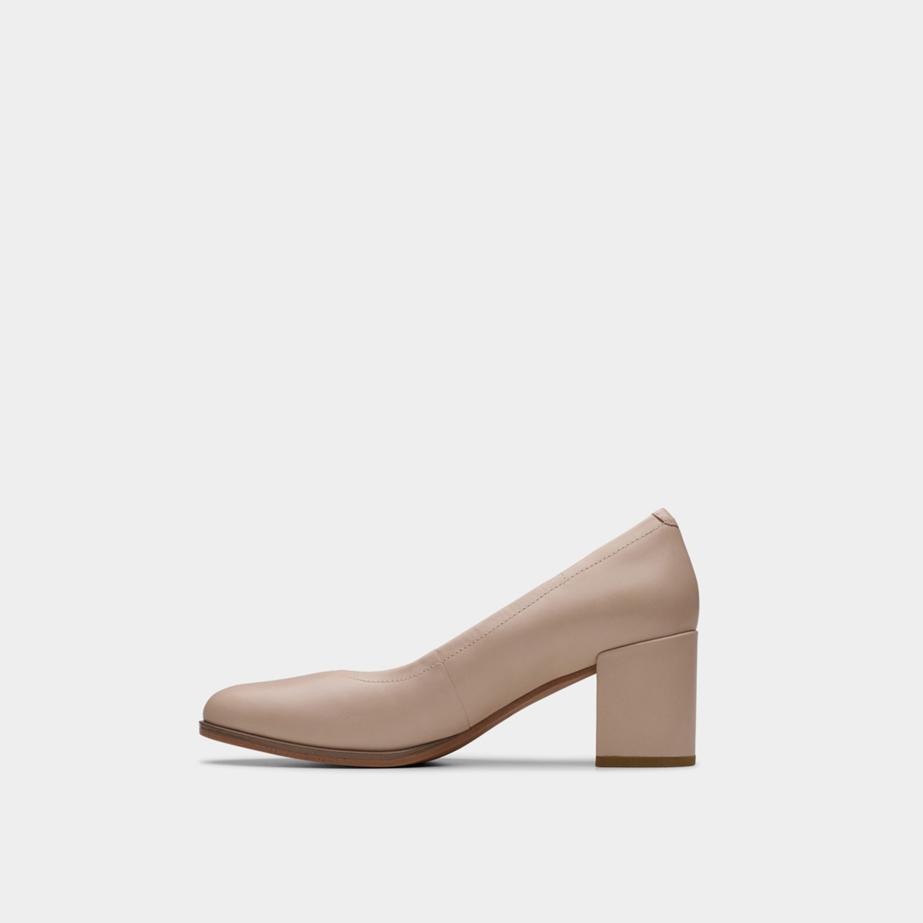 Clarks Women's Leather Slip-On Pumps with Block Heels | Freva55 Court 26181336-women-shoes-heels-image-3