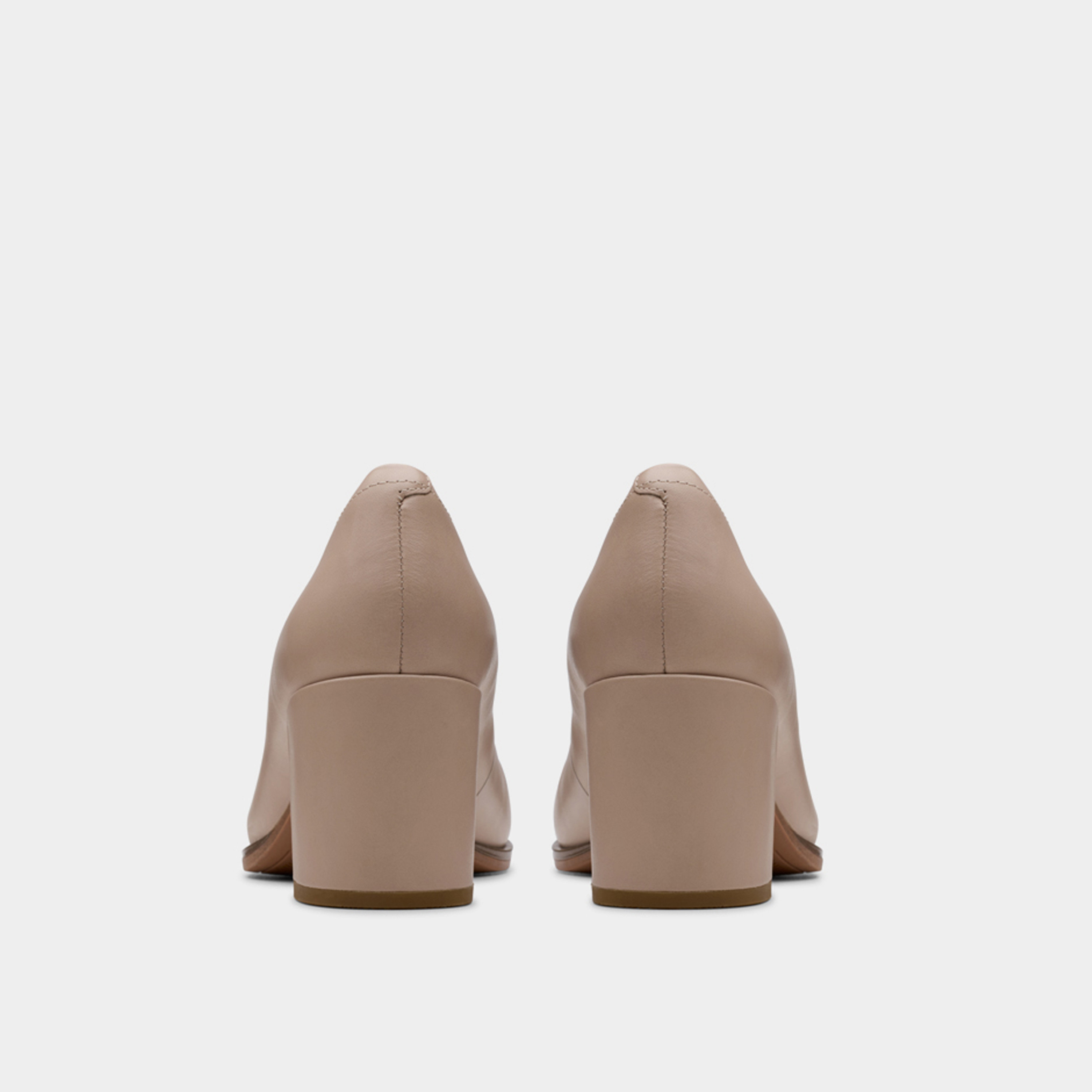 Clarks Women's Leather Slip-On Pumps with Block Heels | Freva55 Court 26181336-women-shoes-heels-image-4