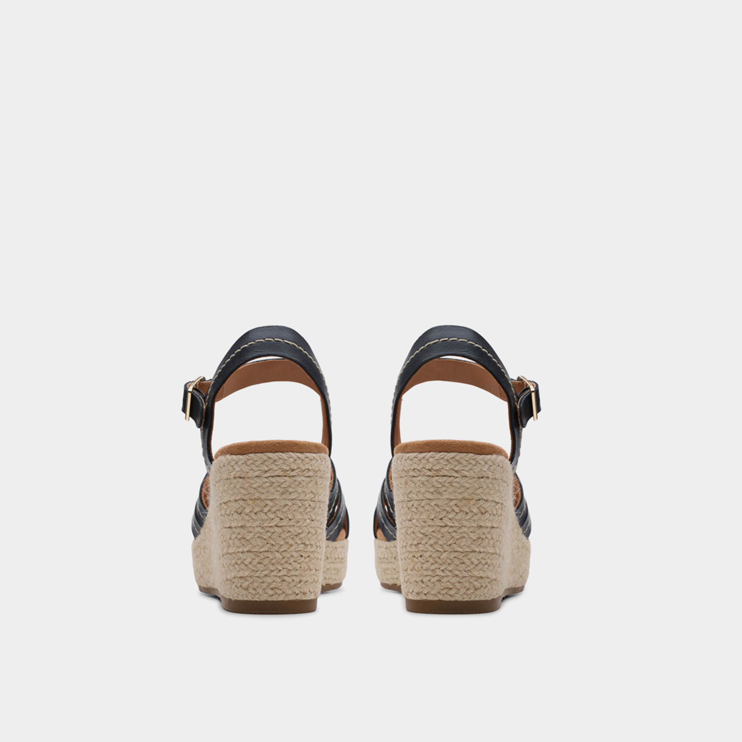 Clarks Women's Leather Buckle Strap Wedges Sandals | Sabina 26181462-women-shoes-sandals-heeled-image-4