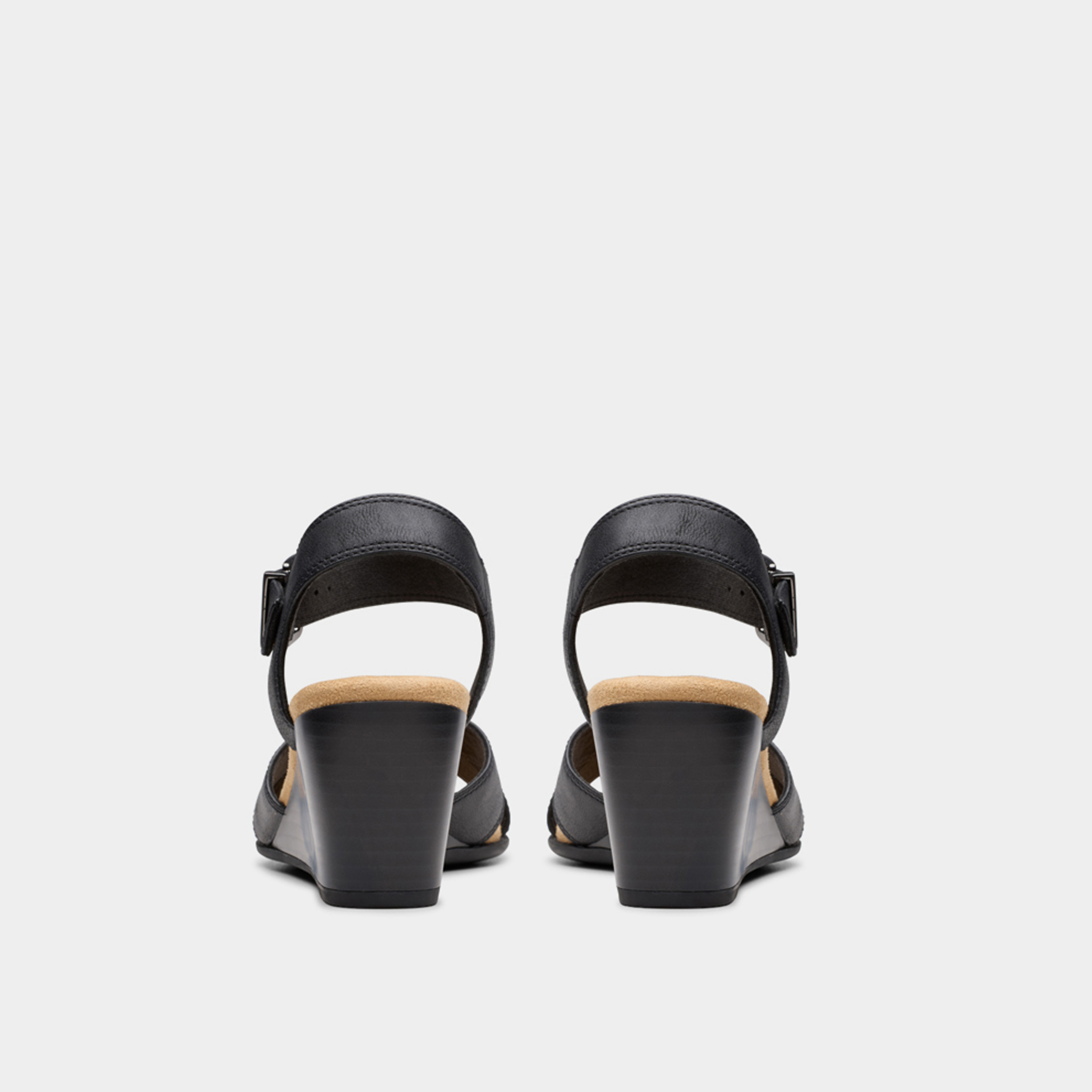 Clarks Women's Leather Buckle Strap Wedges Sandals | Emmalae Iris 26181664-women-shoes-sandals-heeled-image-4