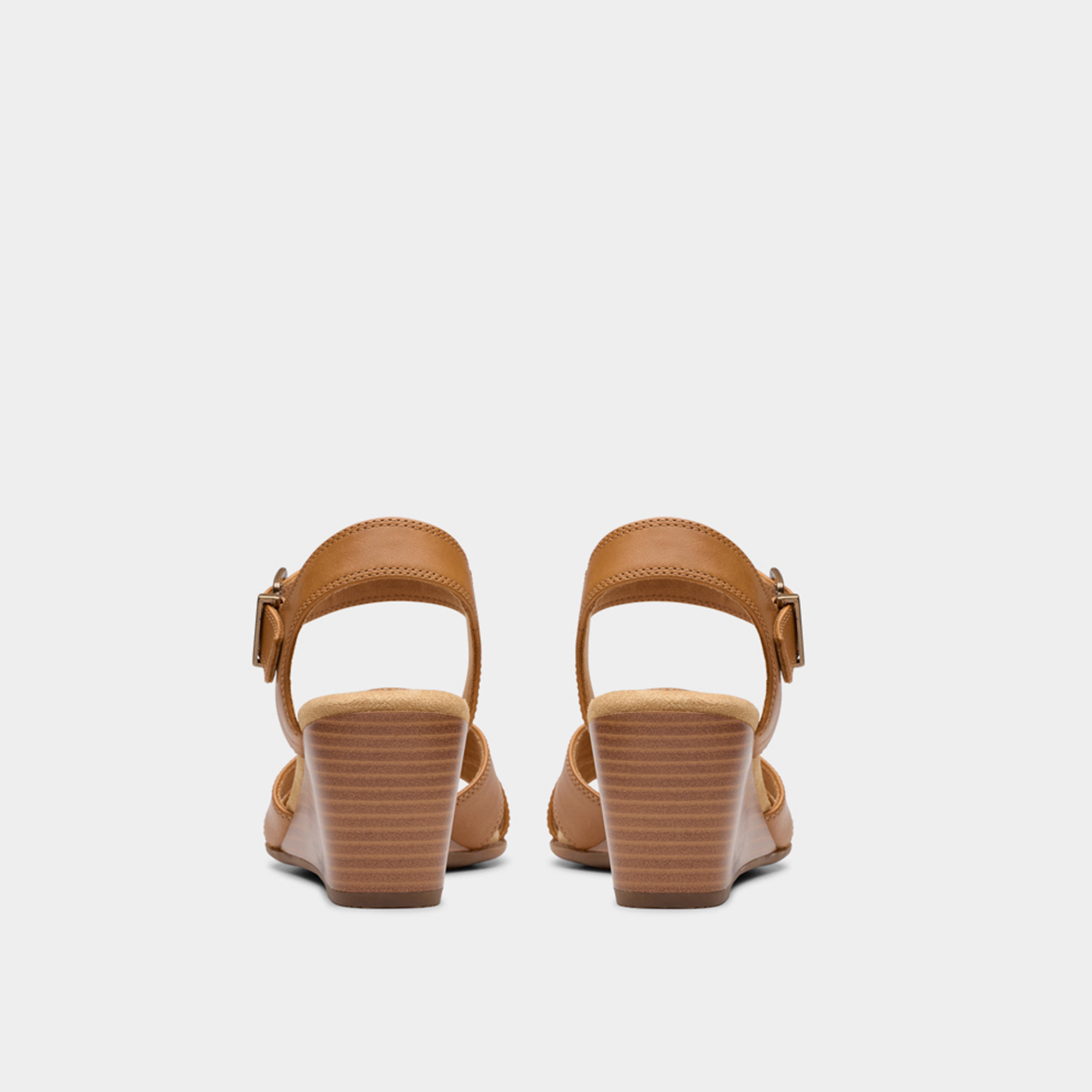 Clarks Women's Leather Buckle Strap Wedges Sandals | Emmalae Iris 26181665-women-shoes-sandals-heeled-image-4