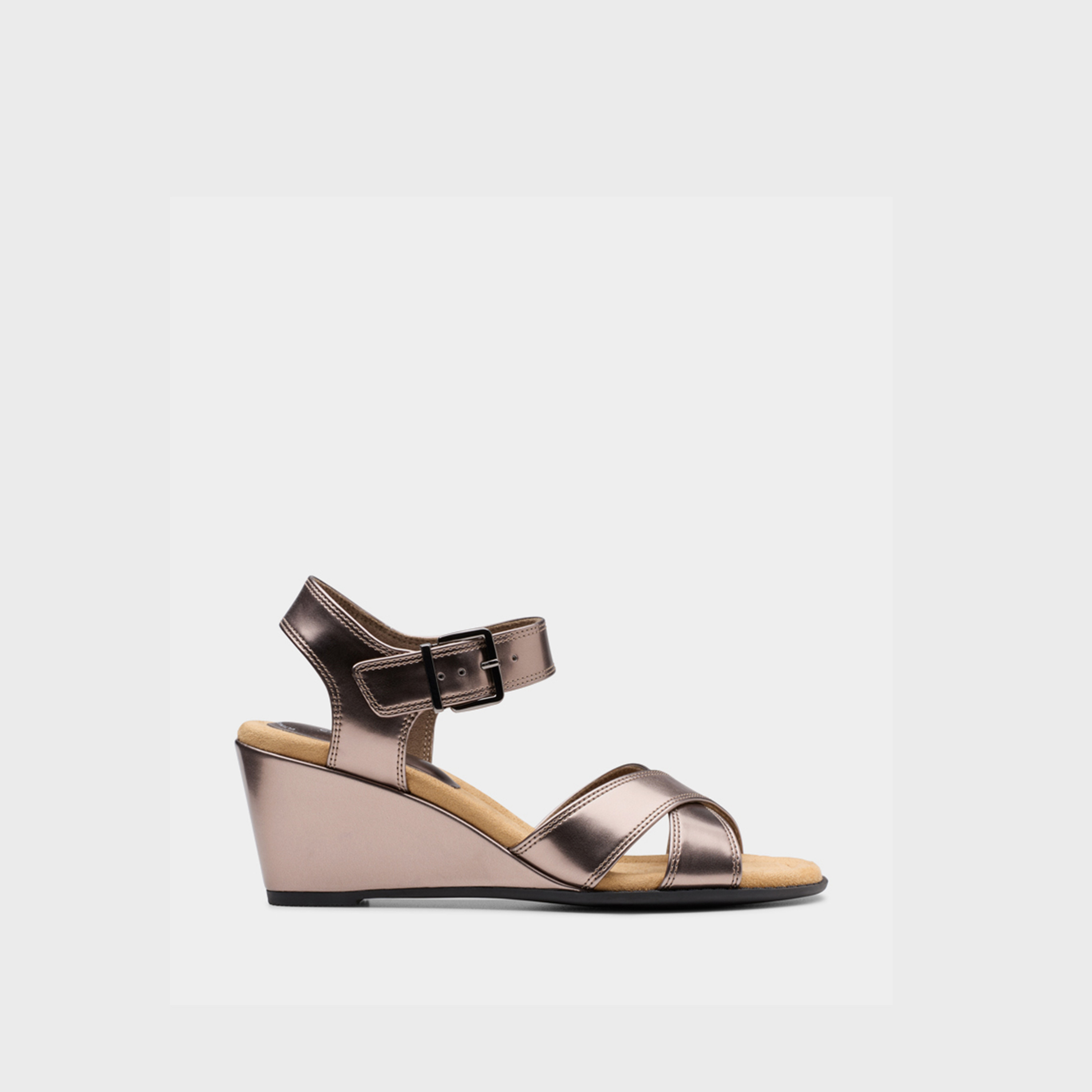 Clarks Women's Buckle Strap Wedges Sandals | Emmalae Iris 26181667-women-shoes-sandals-heeled-image-2