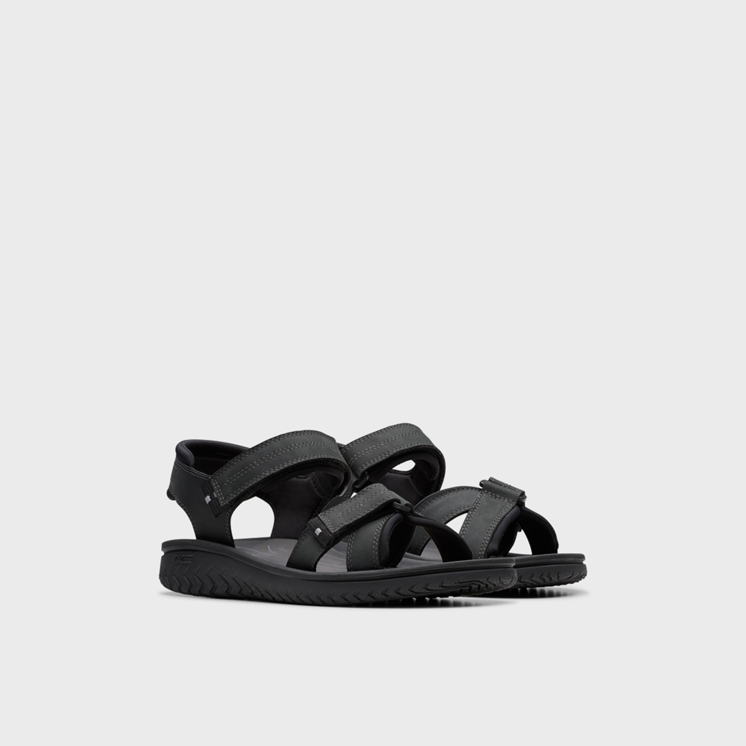 Clarks Mens Hook & Loop Wesley Shore Cross Strap Sandals | 26182010-men-shoes-sandals-image-1