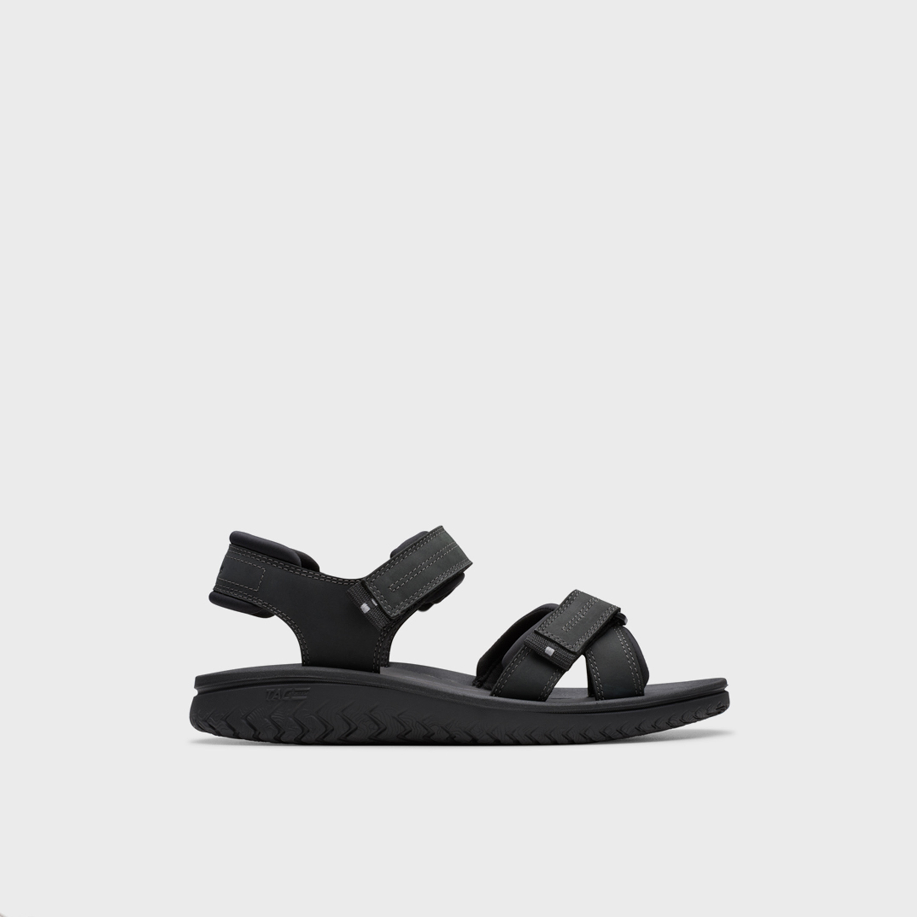 Clarks Mens Hook & Loop Wesley Shore Cross Strap Sandals | 26182010-men-shoes-sandals-image-2