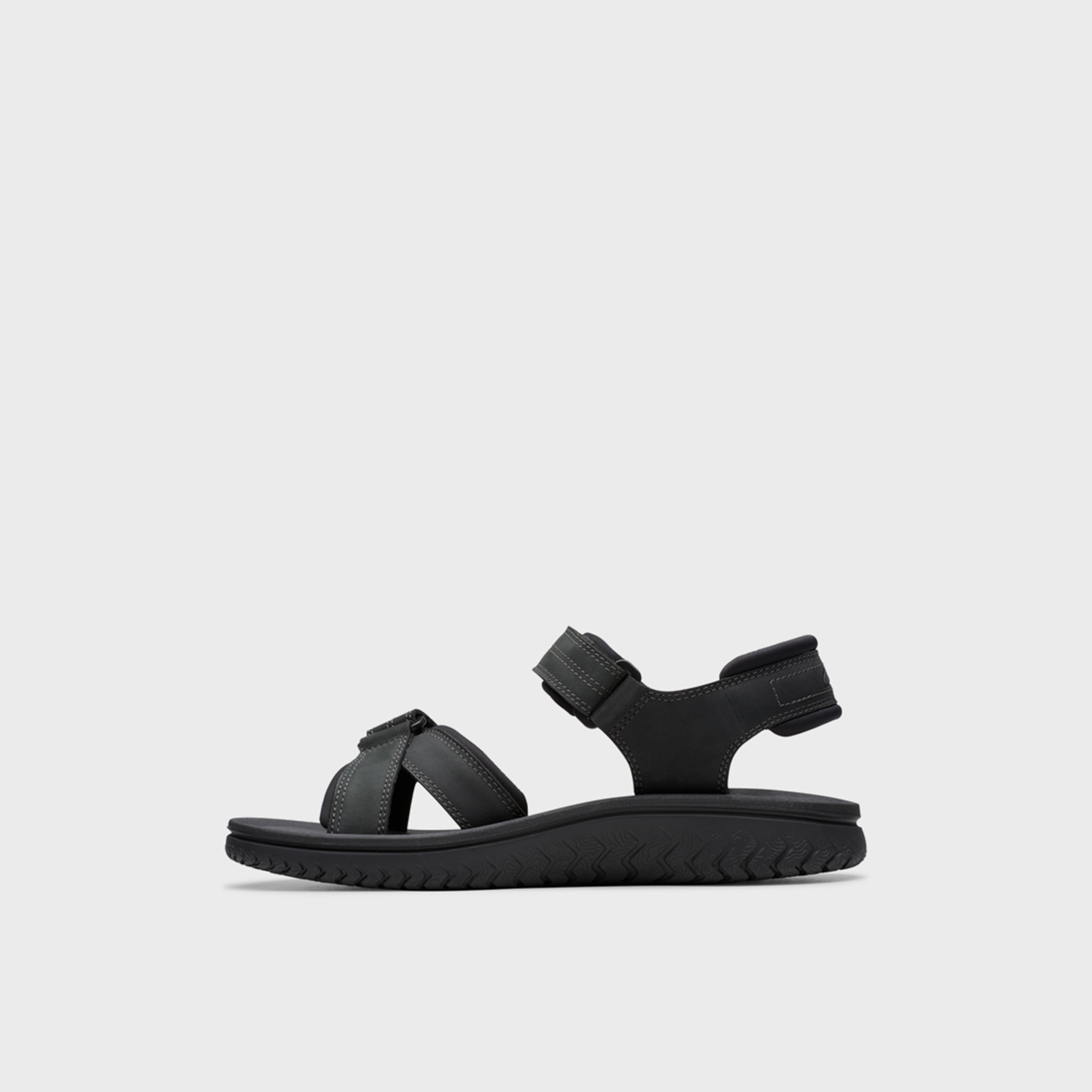 Clarks Mens Hook & Loop Wesley Shore Cross Strap Sandals | 26182010-men-shoes-sandals-image-3
