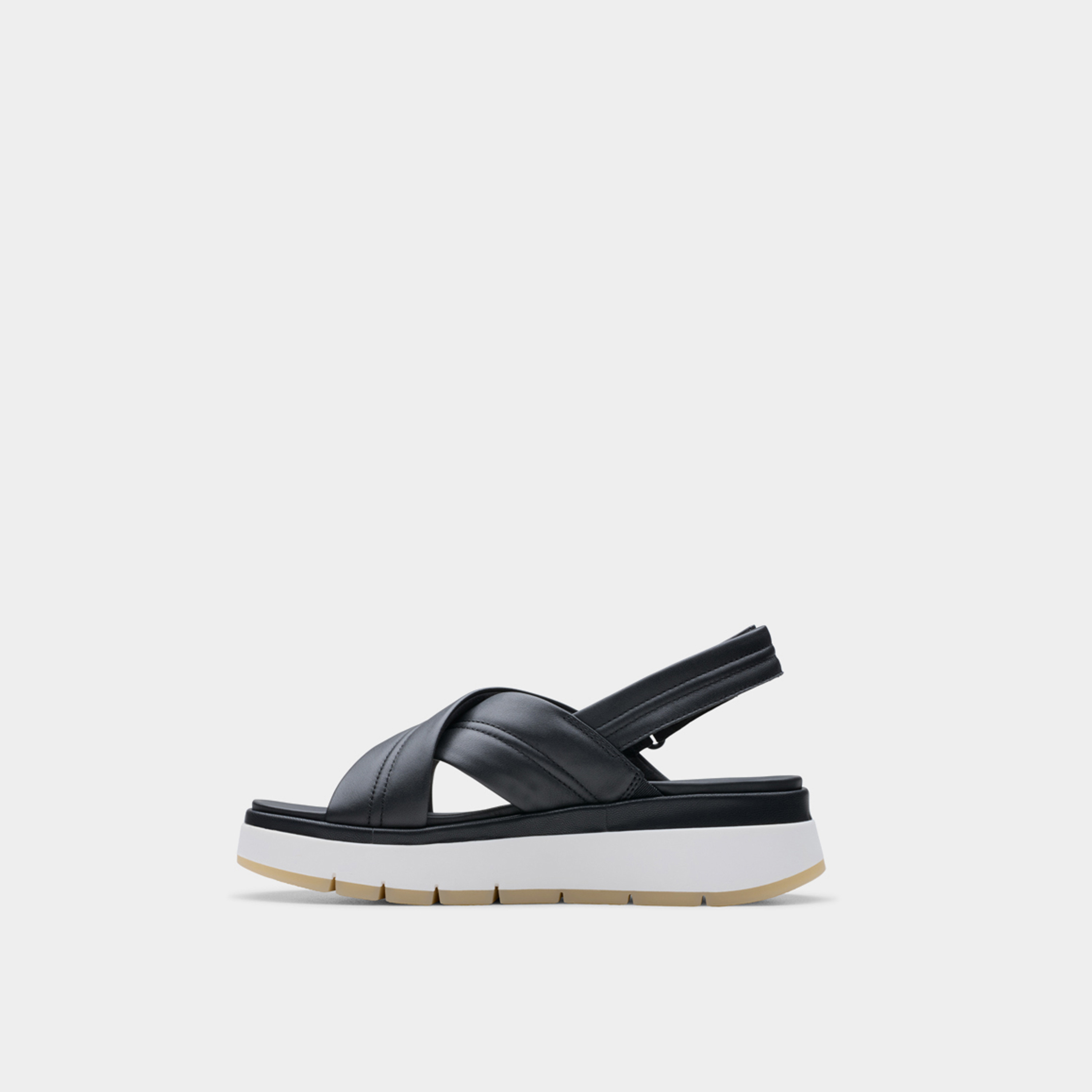 Clarks Women's Leather Hook & Loop Strap Sandals with Flatform Heels | Tuscan Cross 26182233-women-shoes-sandals-heeled-image-3