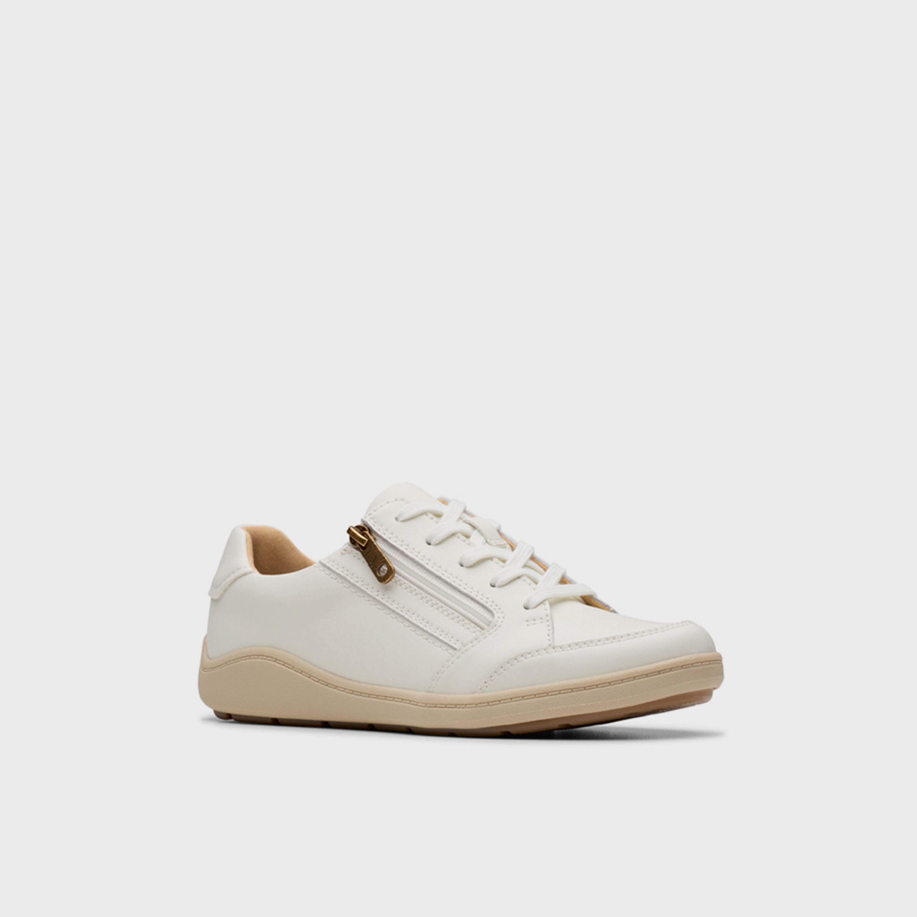Clarks Women's Leather Lace-Up Low-Ankle Sneakers | 26184080-women-shoes-sneakers-image-1