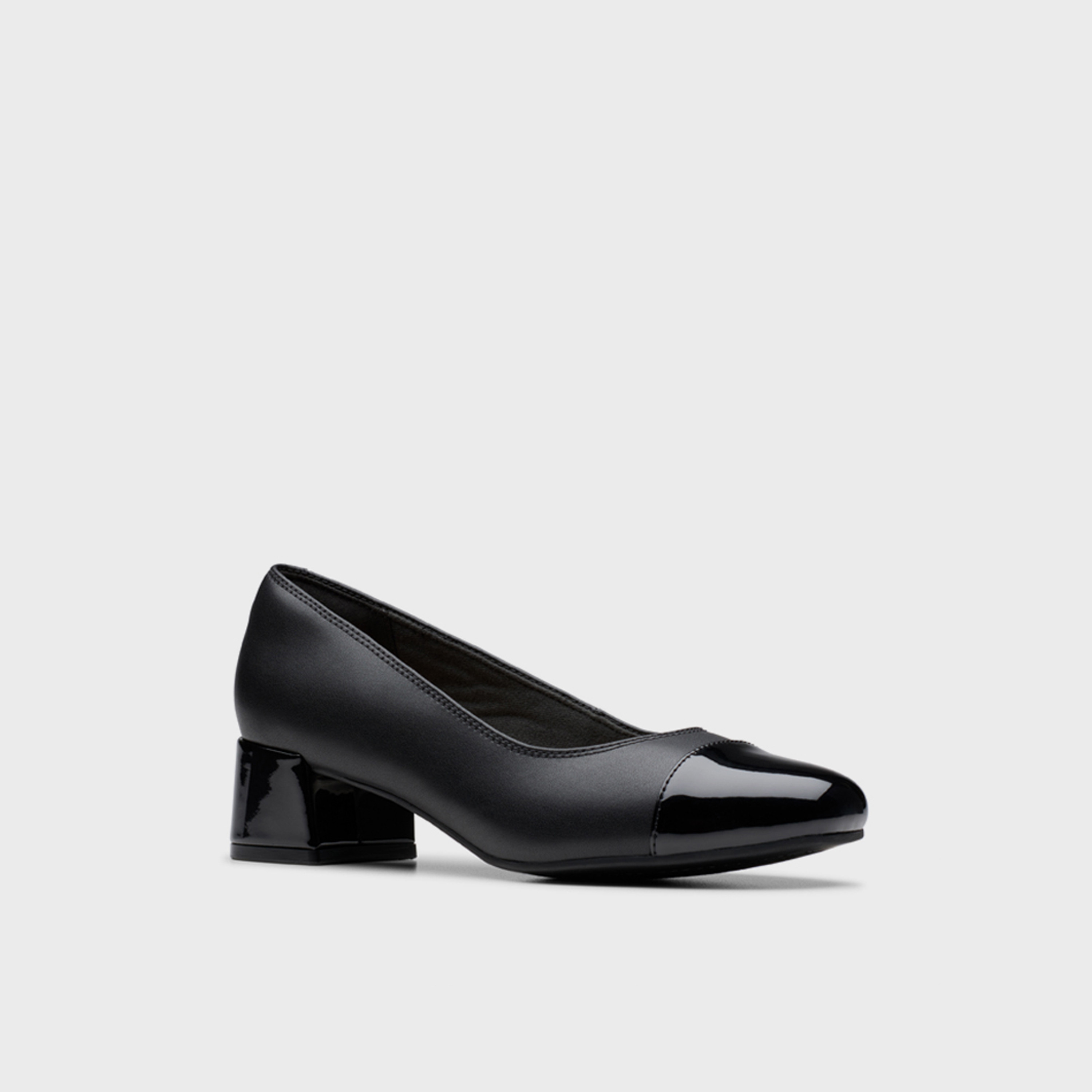 Clarks Women's Leather Slip-On Pumps with Block Heels | 26184204-women-shoes-heels-image-1
