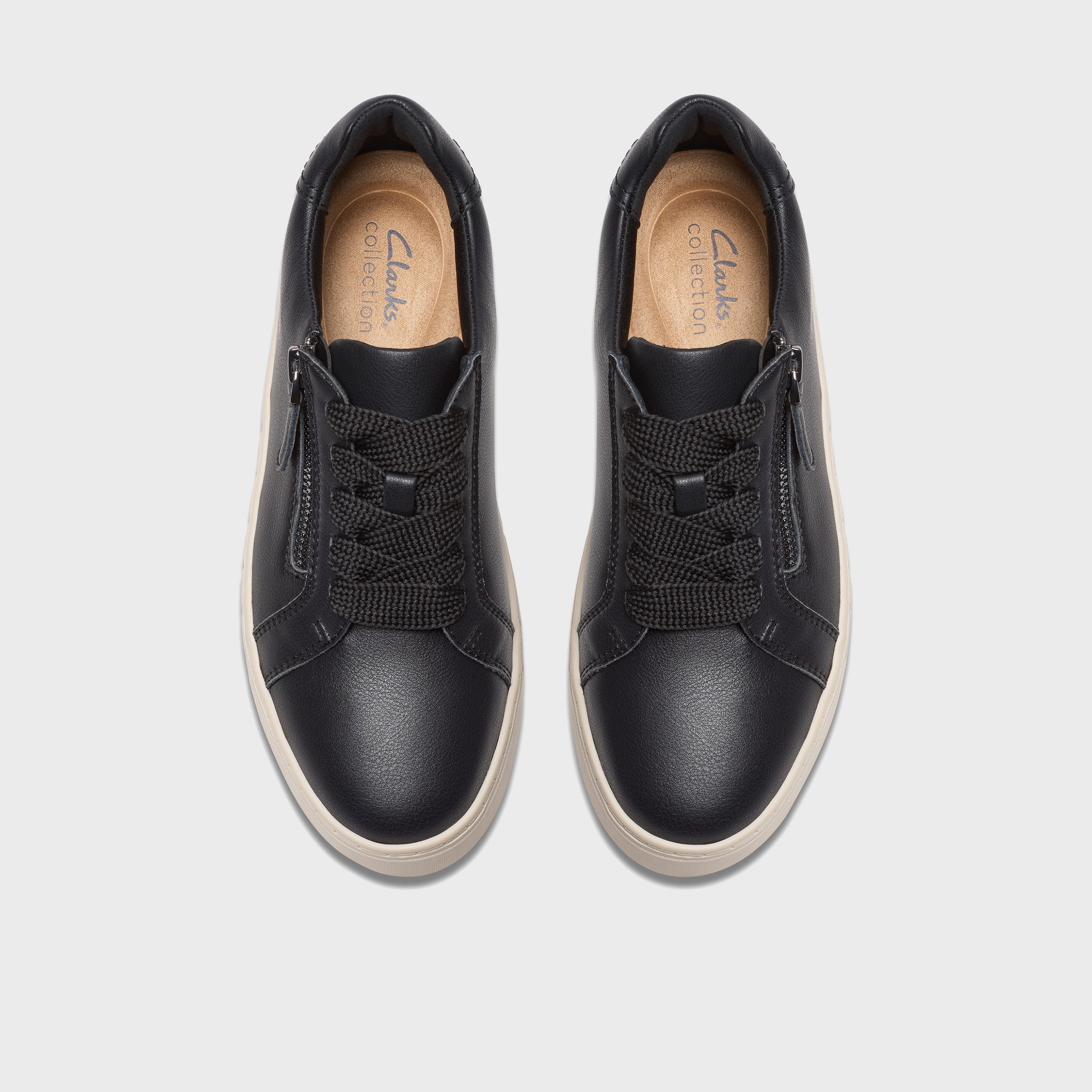 Clarks Women's Leather Lace-Up Low-Ankle Sneakers | 26184242-women-shoes-sneakers-image-2