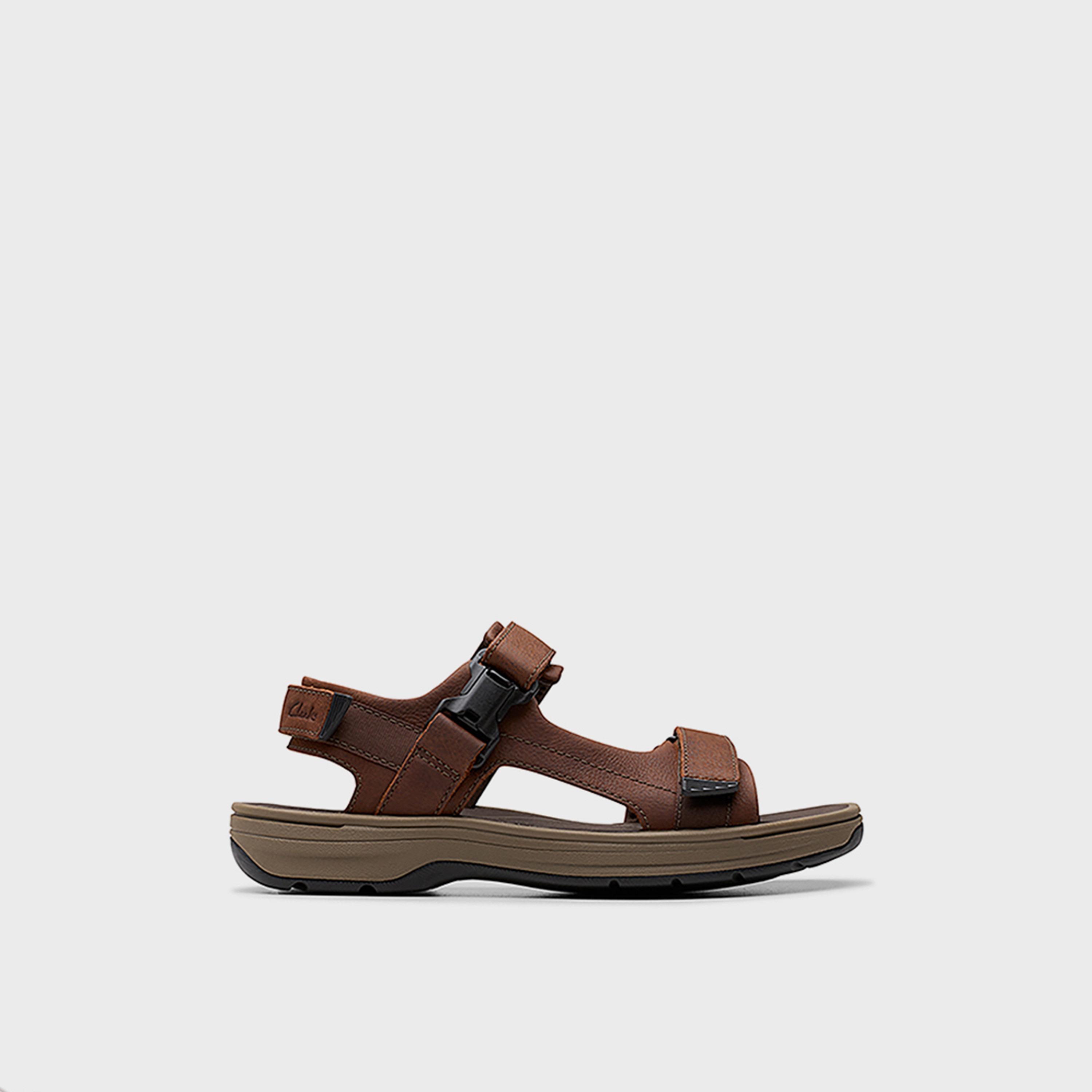 Clarks Mens Hook & Loop Saltway Edge Slide Sandals | 26184777-men-shoes-sandals-image-2