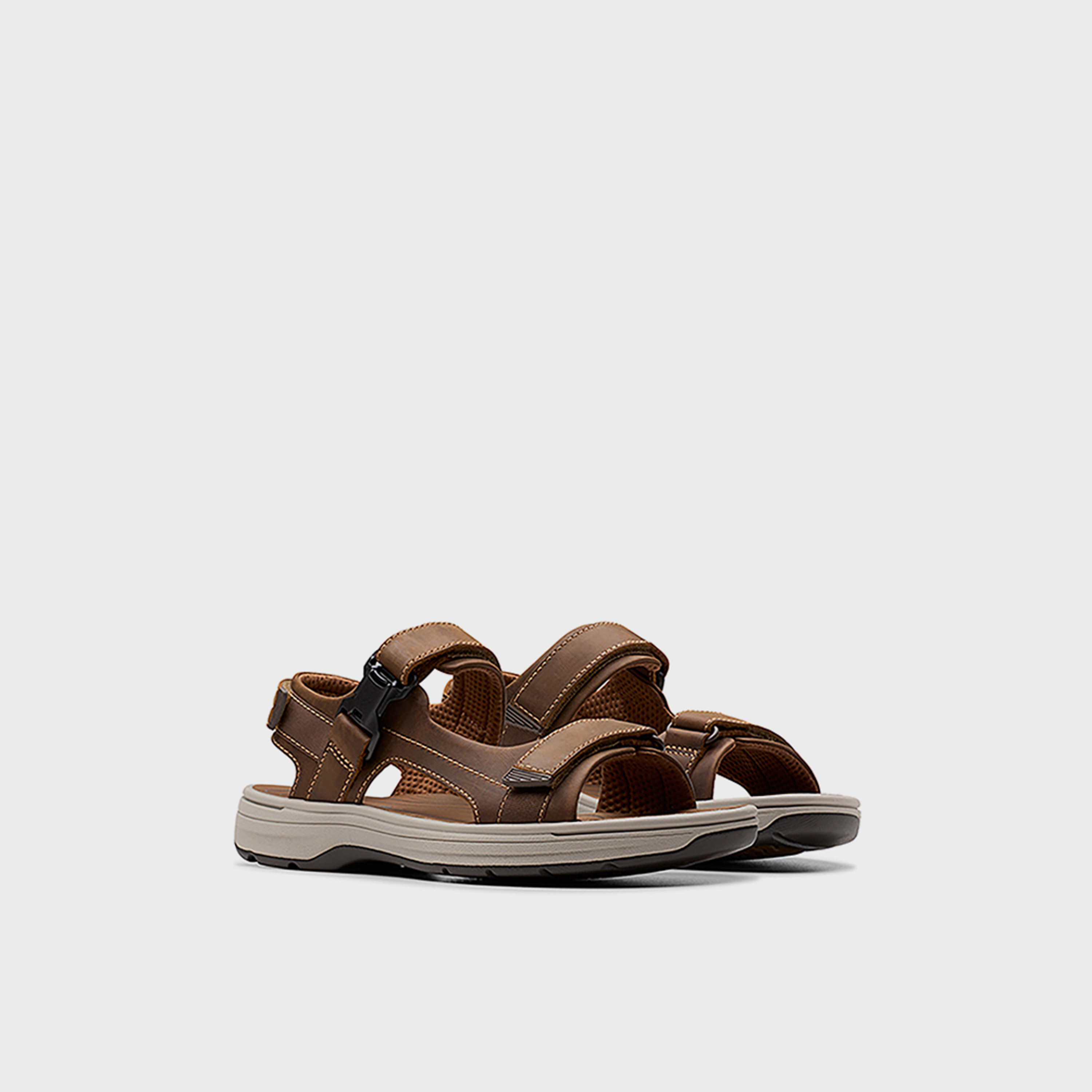 Clarks Mens Hook & Loop Saltway Edge Slide Sandals | 26184778-men-shoes-sandals-image-1