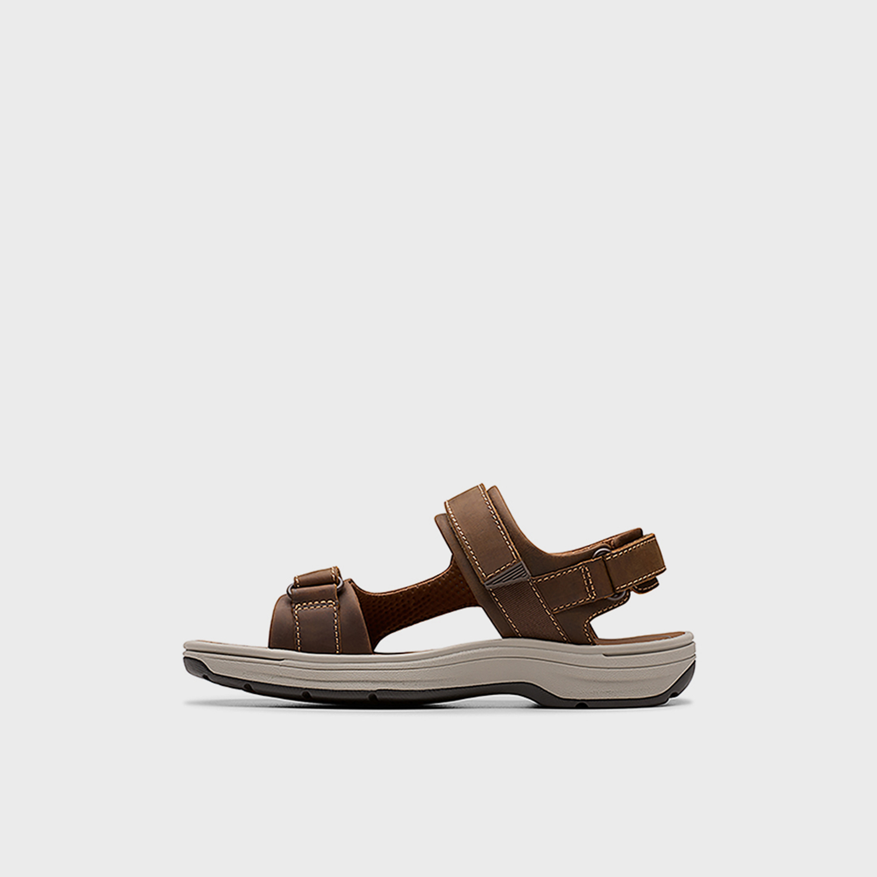 Clarks Mens Hook & Loop Saltway Edge Slide Sandals | 26184778-men-shoes-sandals-image-3