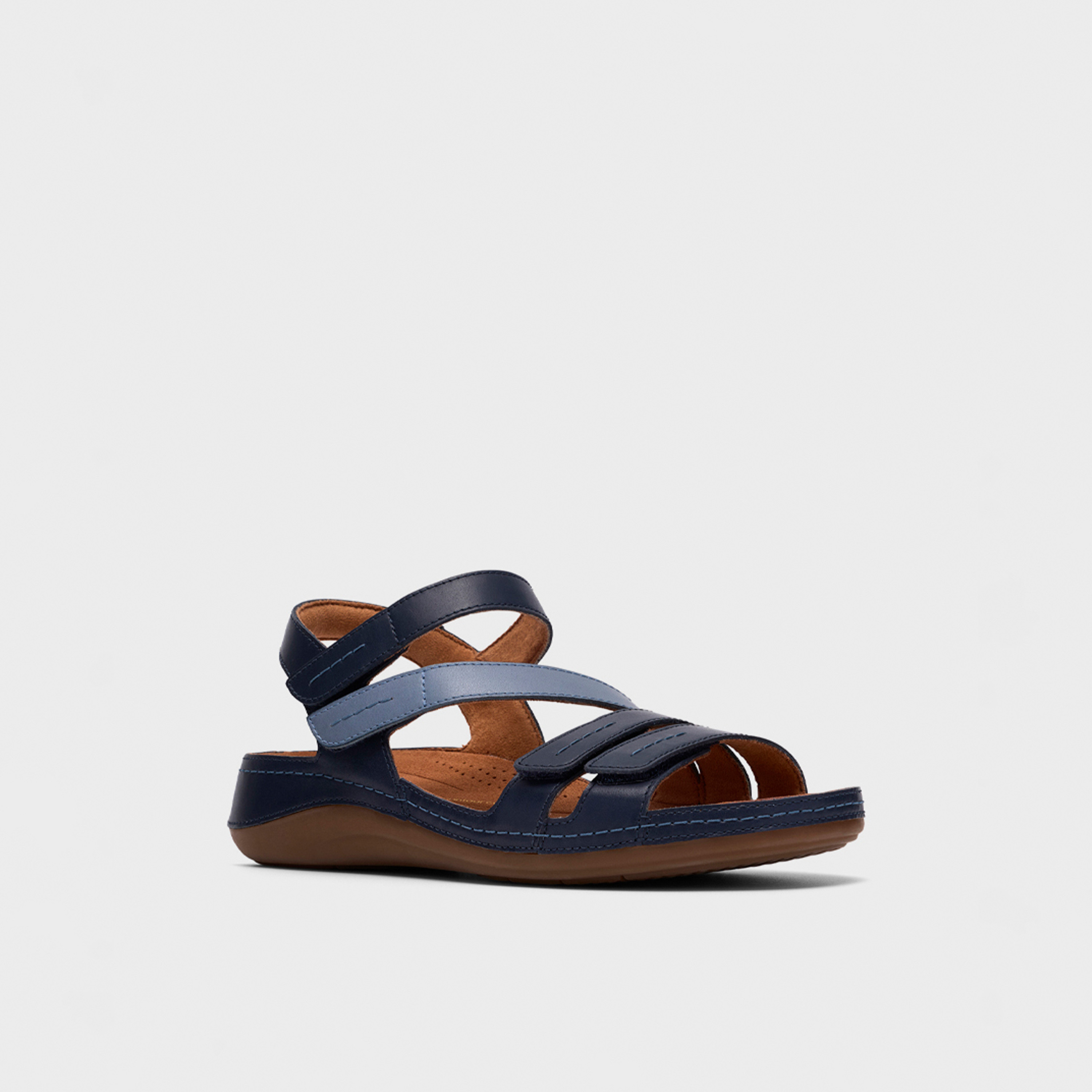 Clarks Womens Hook & Loop Cecily Mix Flat Strap Sandals | 26185831-women-shoes-sandals-flats-image-1