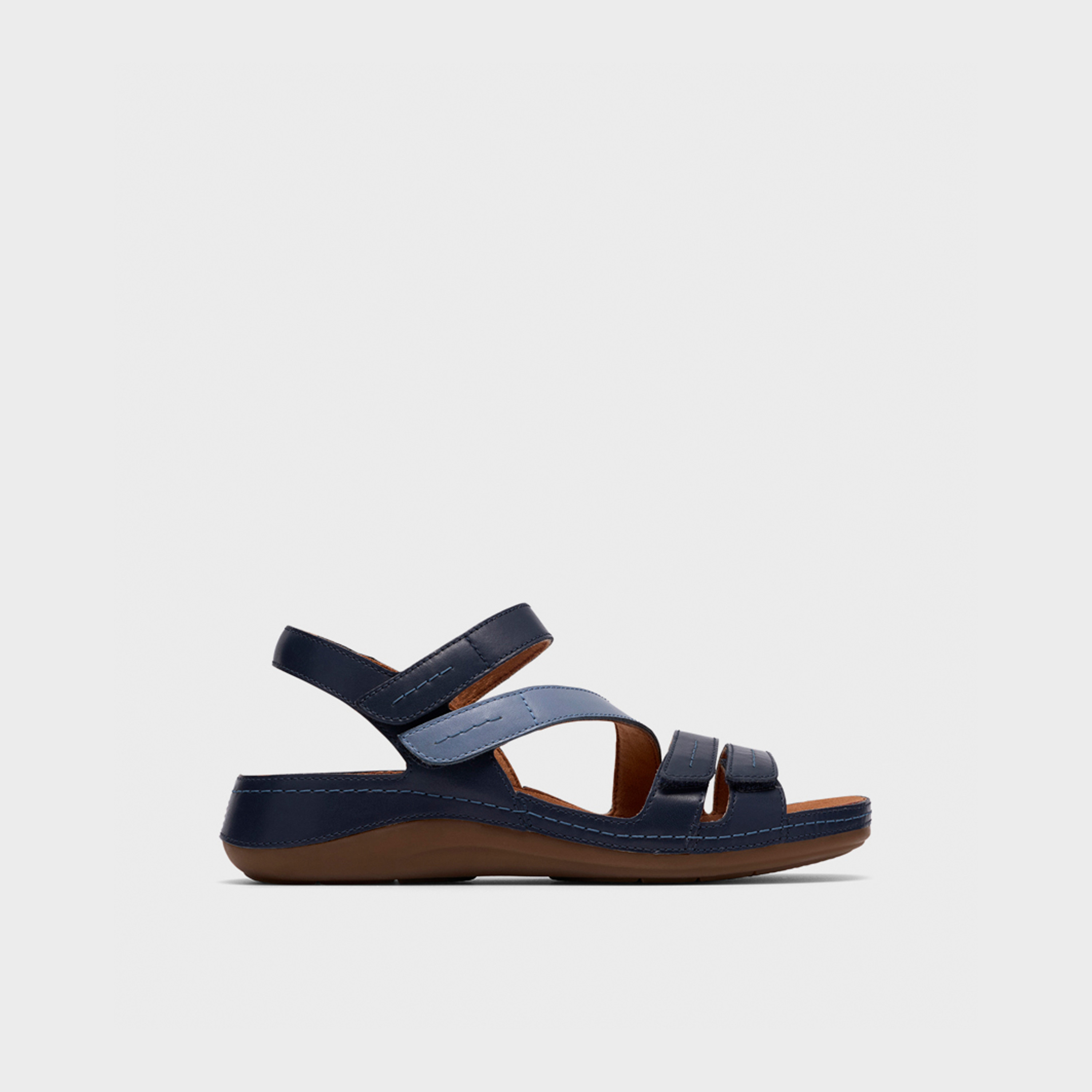 Clarks Womens Hook & Loop Cecily Mix Flat Strap Sandals | 26185831-women-shoes-sandals-flats-image-2