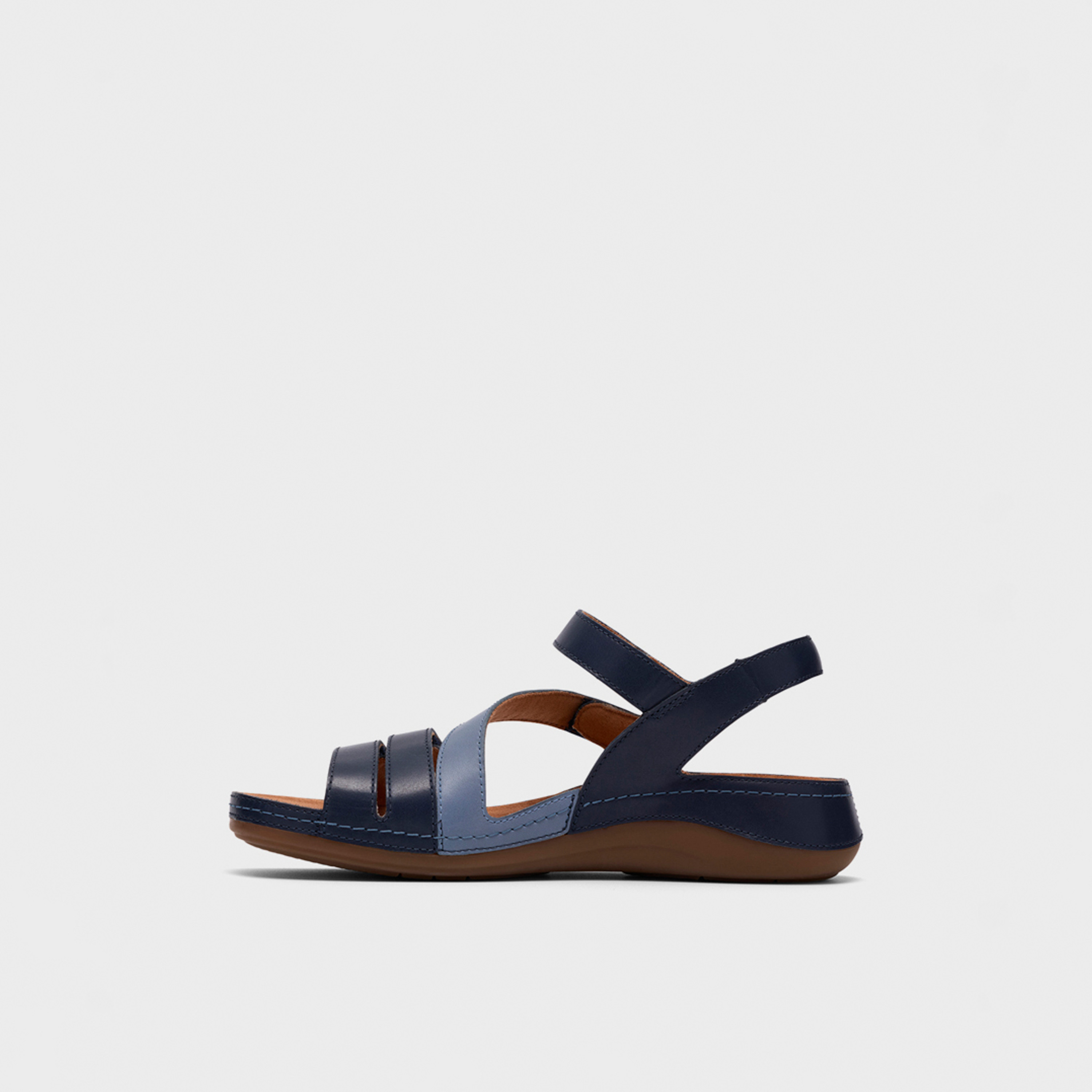 Clarks Womens Hook & Loop Cecily Mix Flat Strap Sandals | 26185831-women-shoes-sandals-flats-image-3