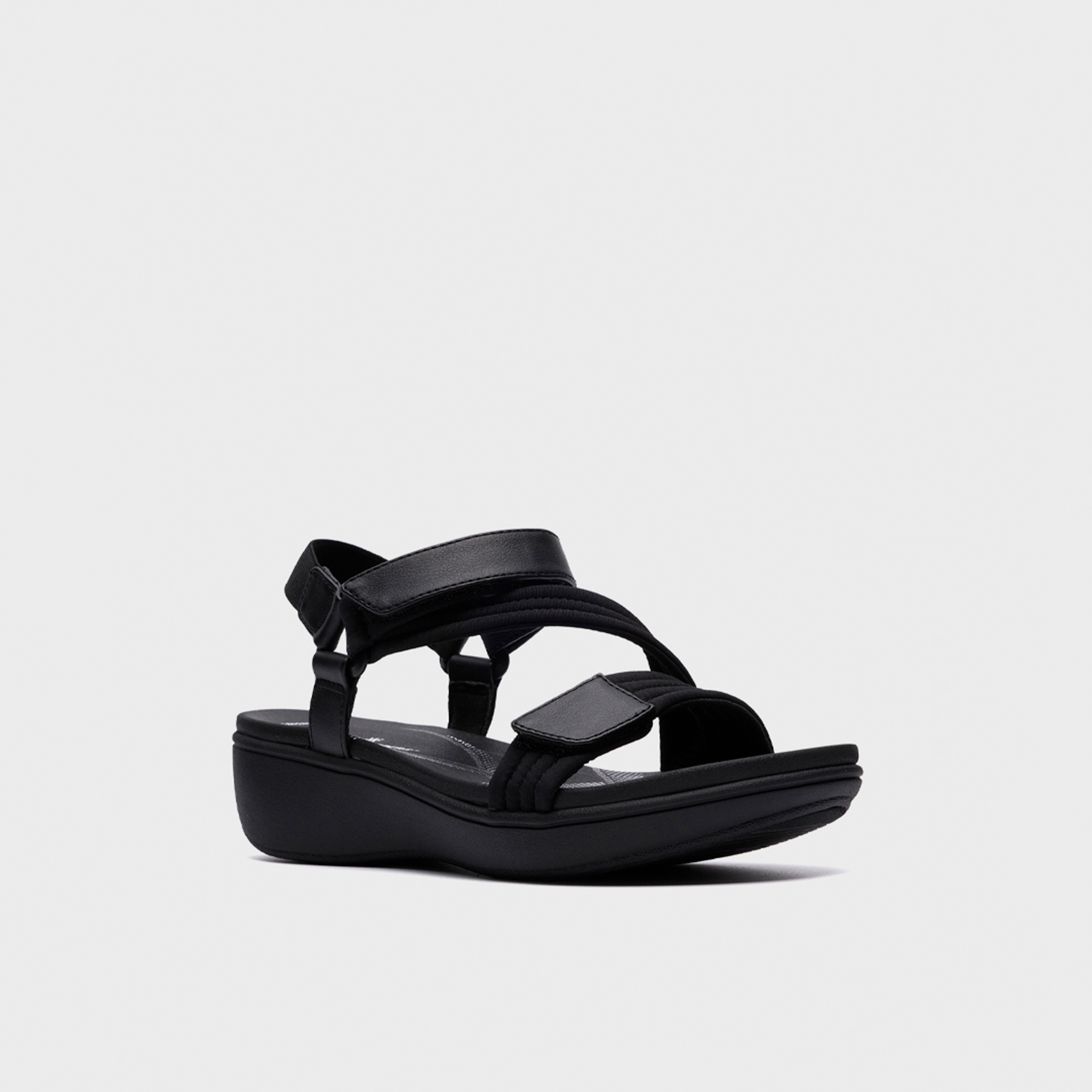 Clarks Womens Hook & Loop Brinkley Rae Sun Wedge Strap Sandals | 26186834-women-shoes-sandals-heeled-image-1