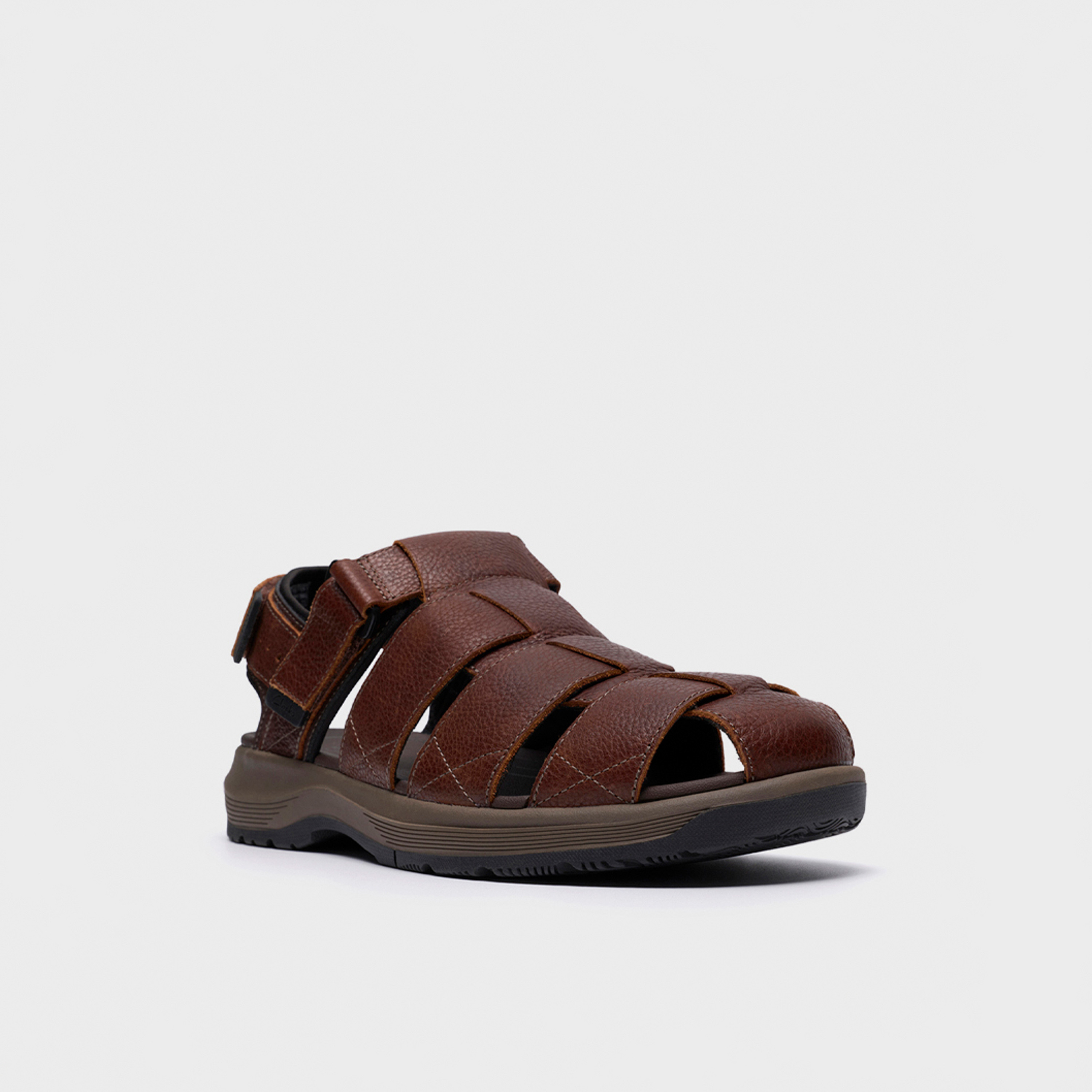 Clarks Mens Hook & Loop Guideview Cove Cross Strap Sandals | 26187589-men-shoes-sandals-image-1