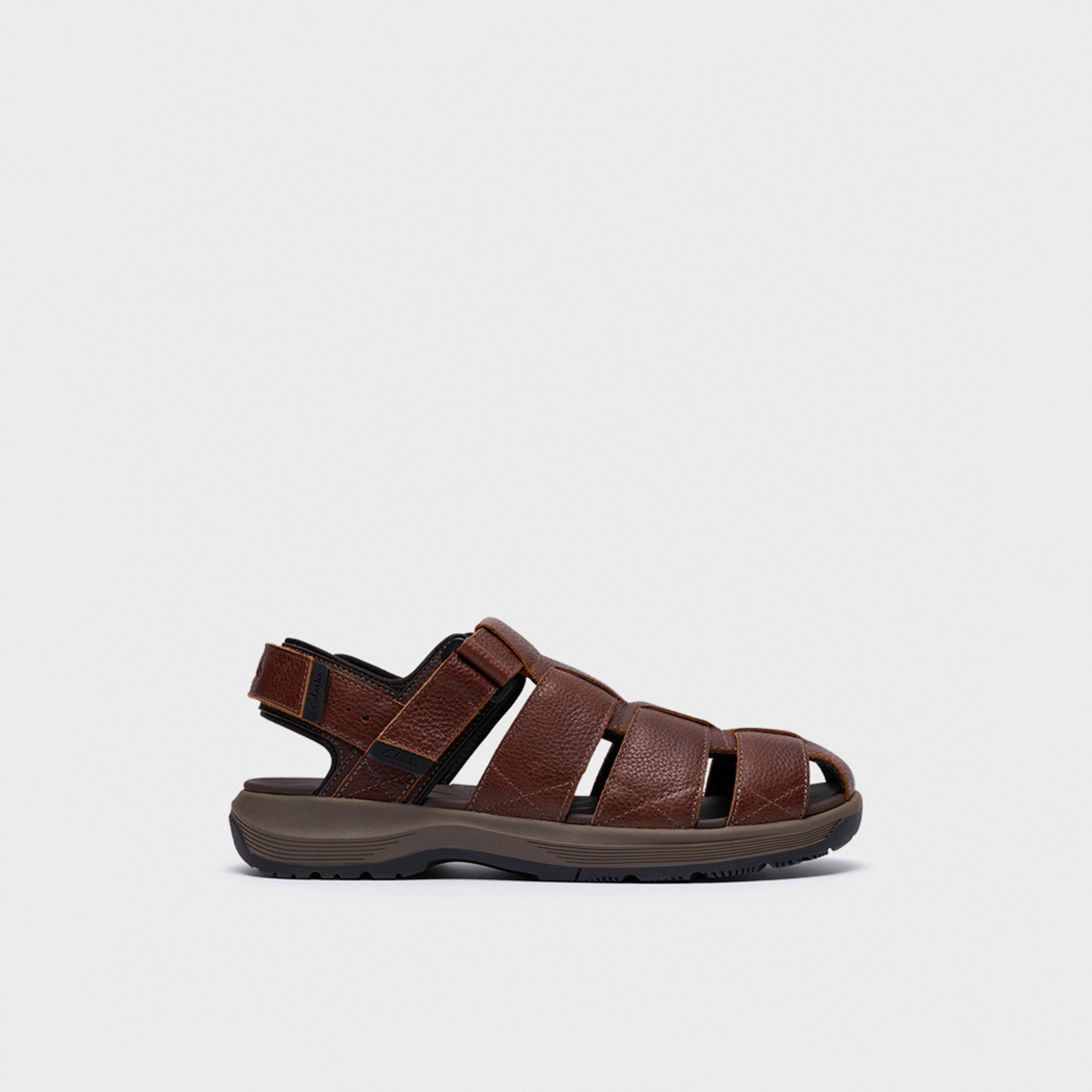 Clarks Mens Hook & Loop Guideview Cove Cross Strap Sandals | 26187589-men-shoes-sandals-image-2