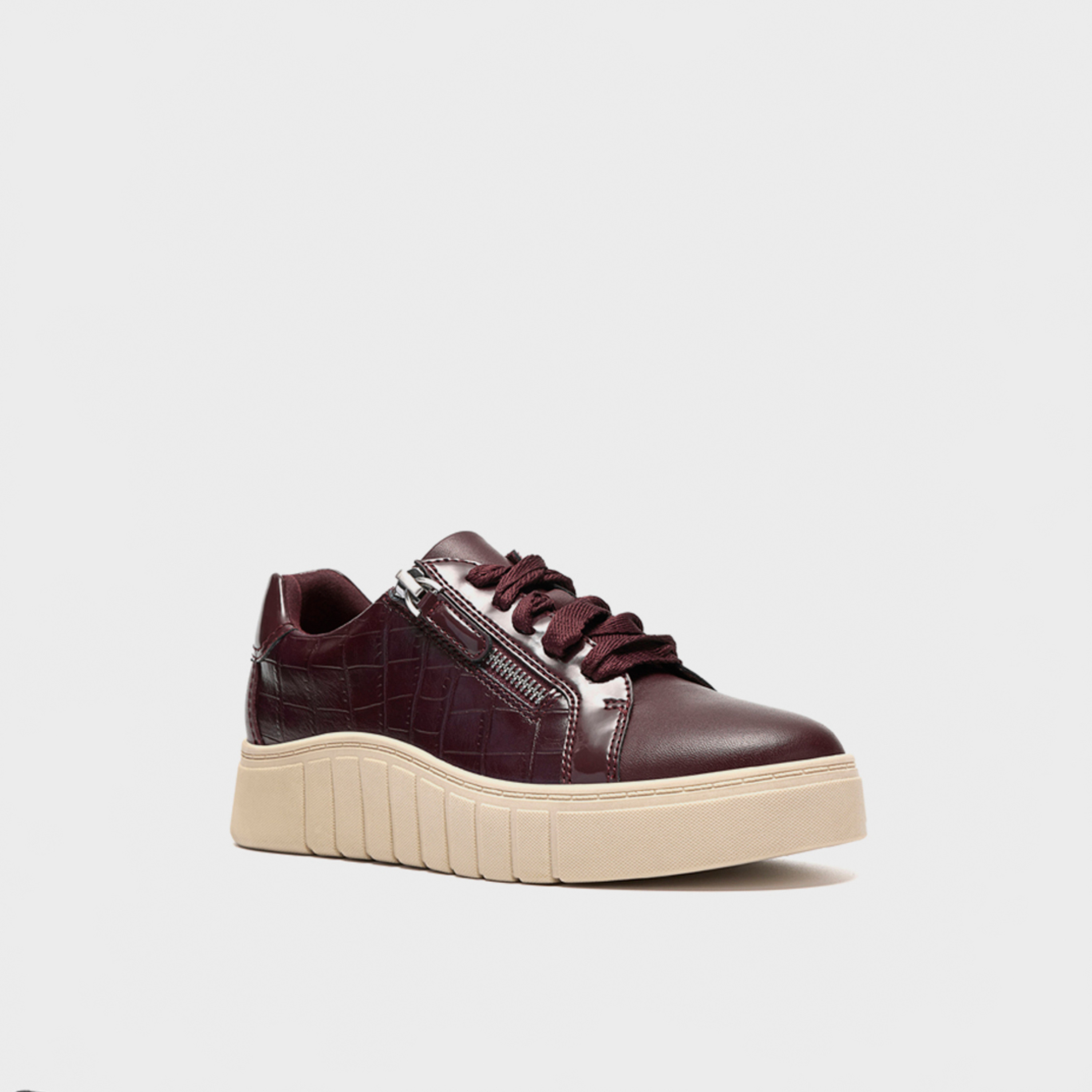 Clarks Women's Leather Lace-Up Low-Ankle Sneakers | 26328335-women-shoes-sneakers-image-1