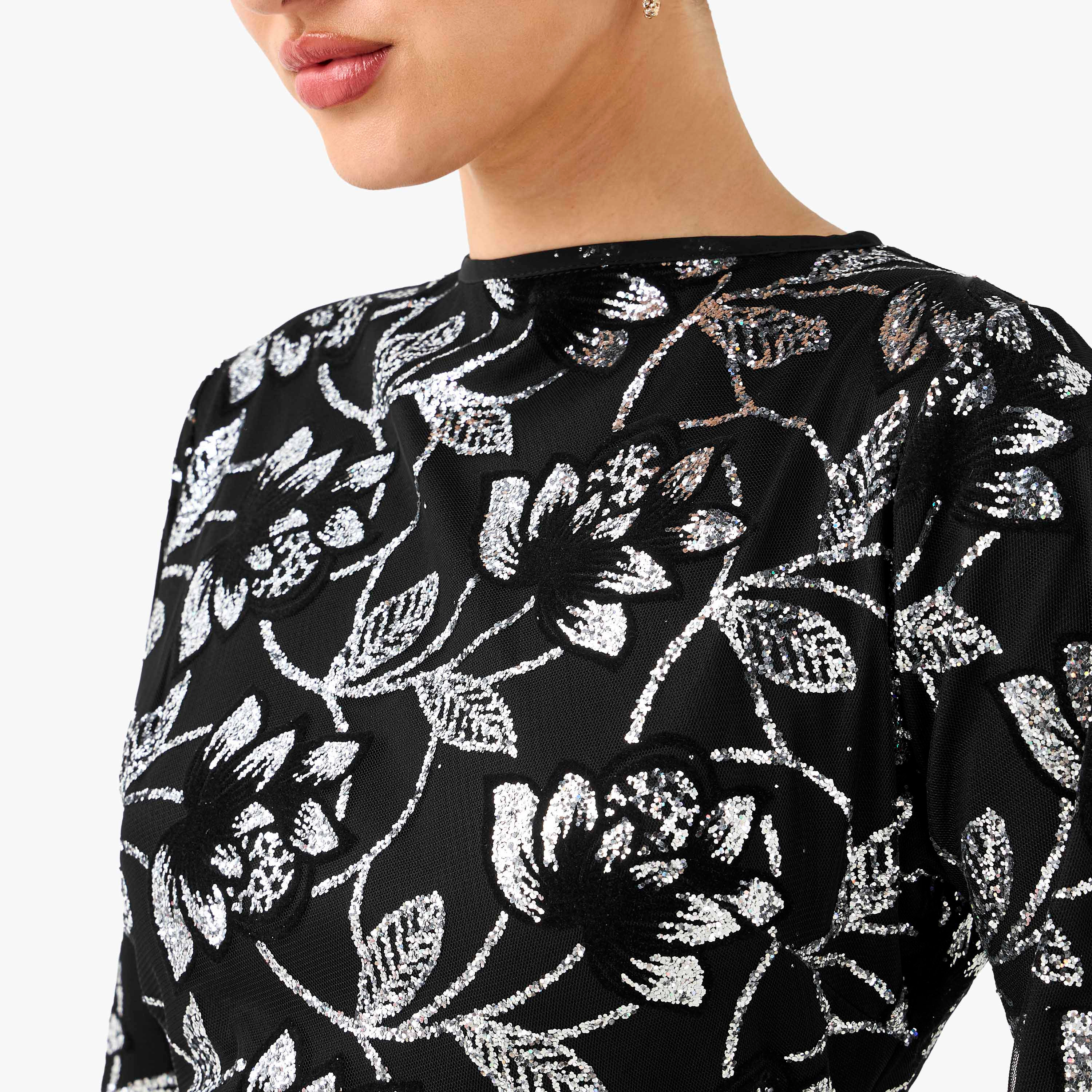 فستان ماكسي بوليستر بكسرات مزين مع فتحة من غولدن آبل-women-clothing-dresses-image-6