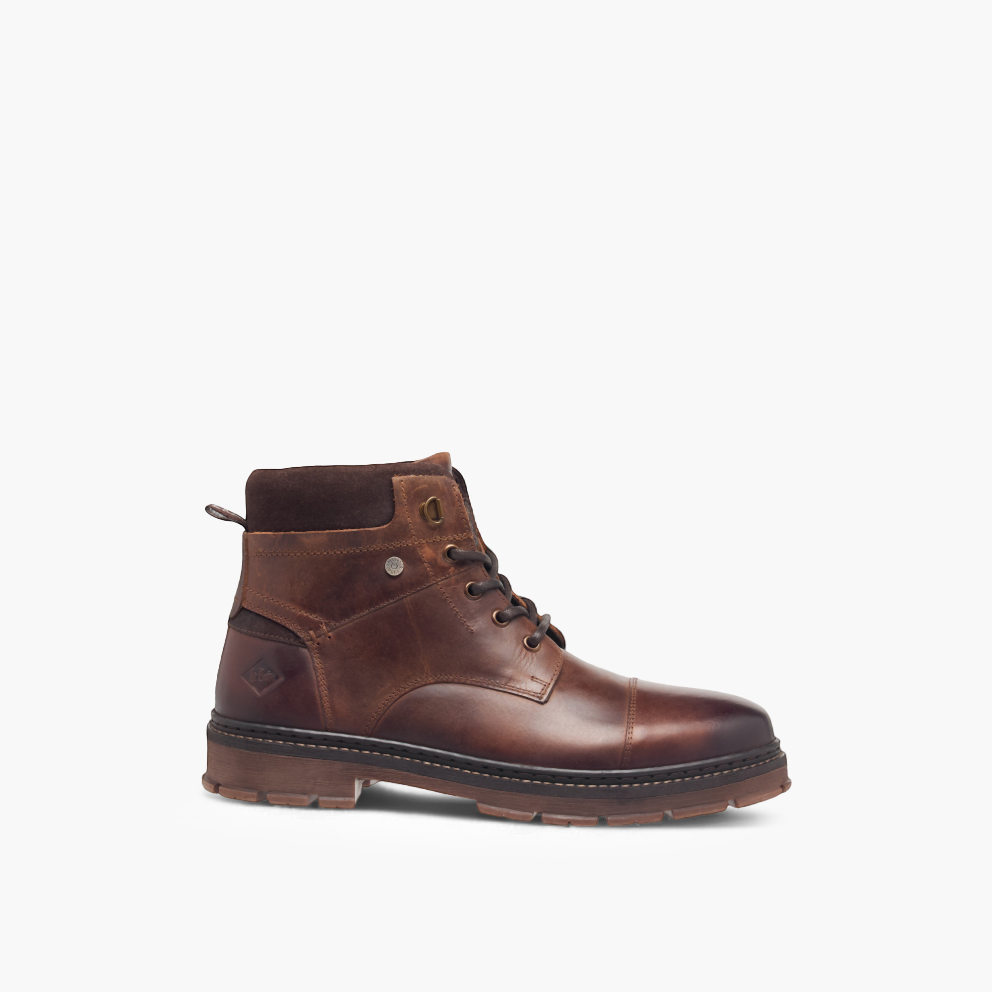 Lee Cooper Men's Leather Textured Chukka Boots with Zip Closure-men-shoes-boots-image-3