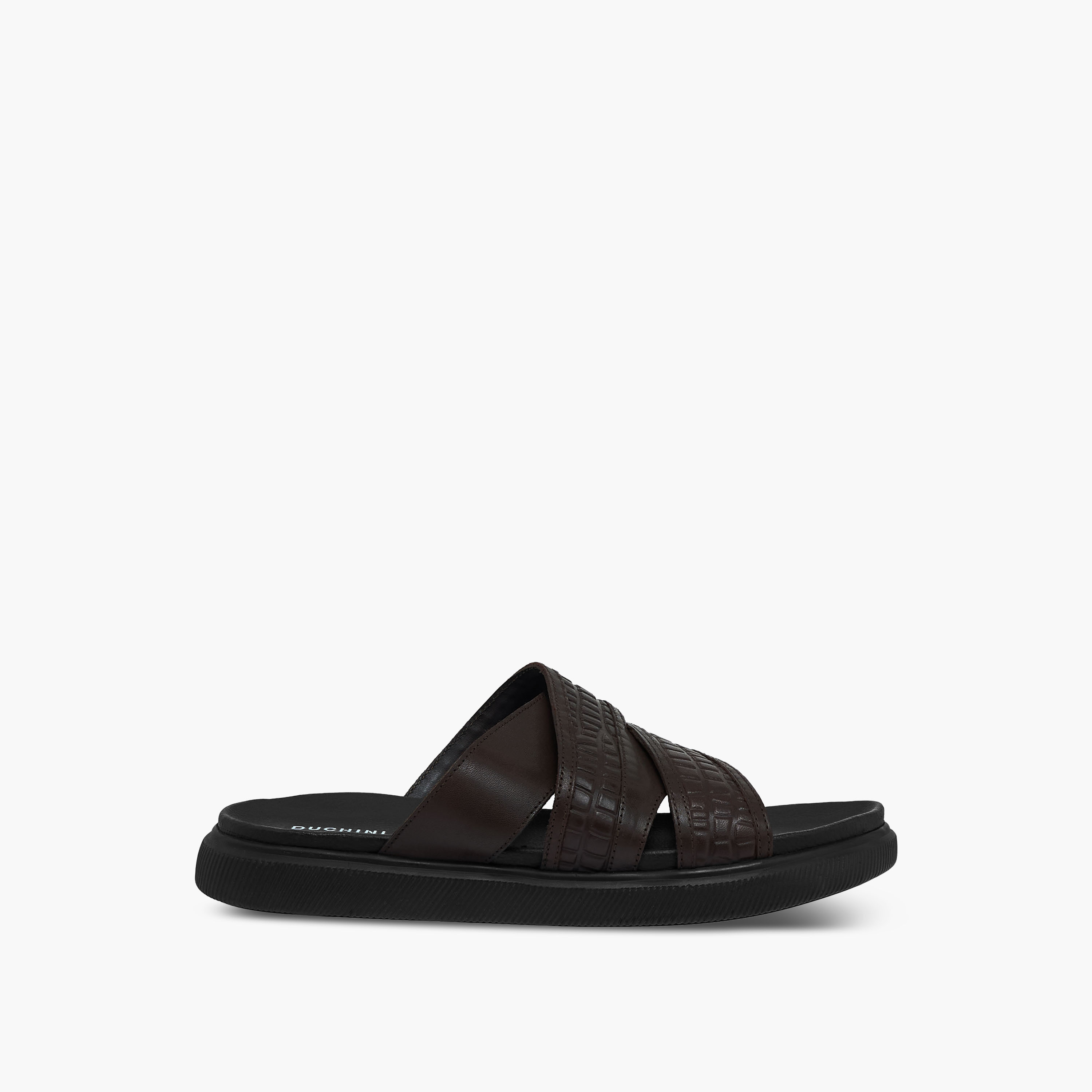 Duchini Men Leather Cross Strap Sandals-men-shoes-sandals-image-3