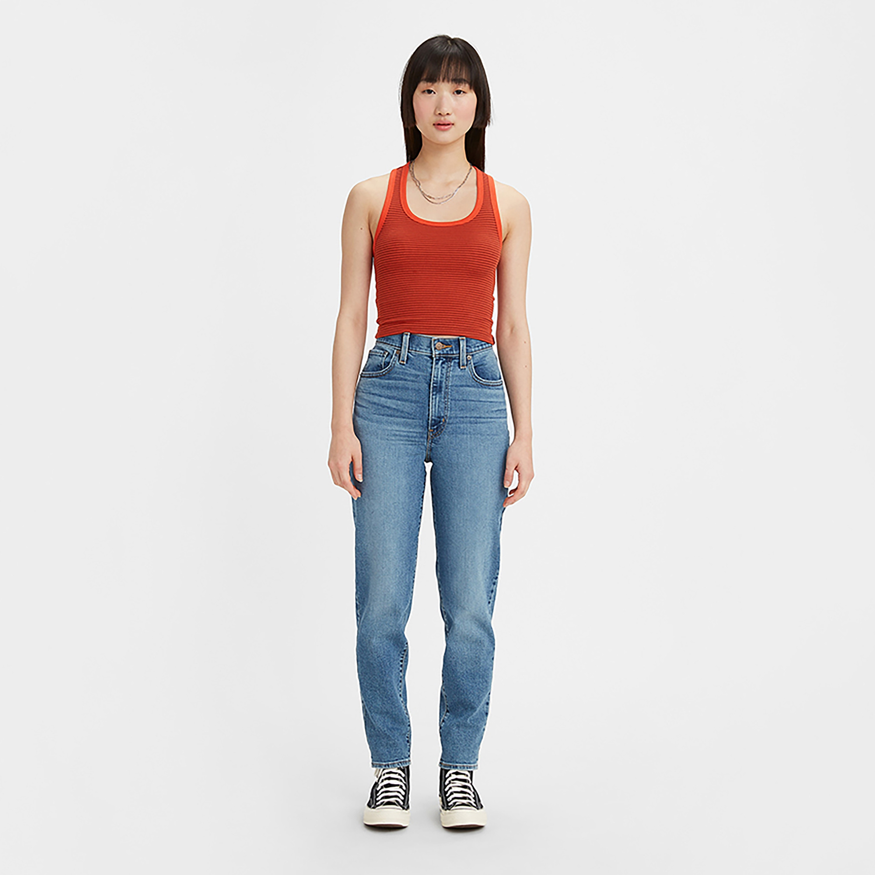 Levi's Straight Fit Blue Plain Women's Jeans-women-clothing-bottoms-jeans-image-2