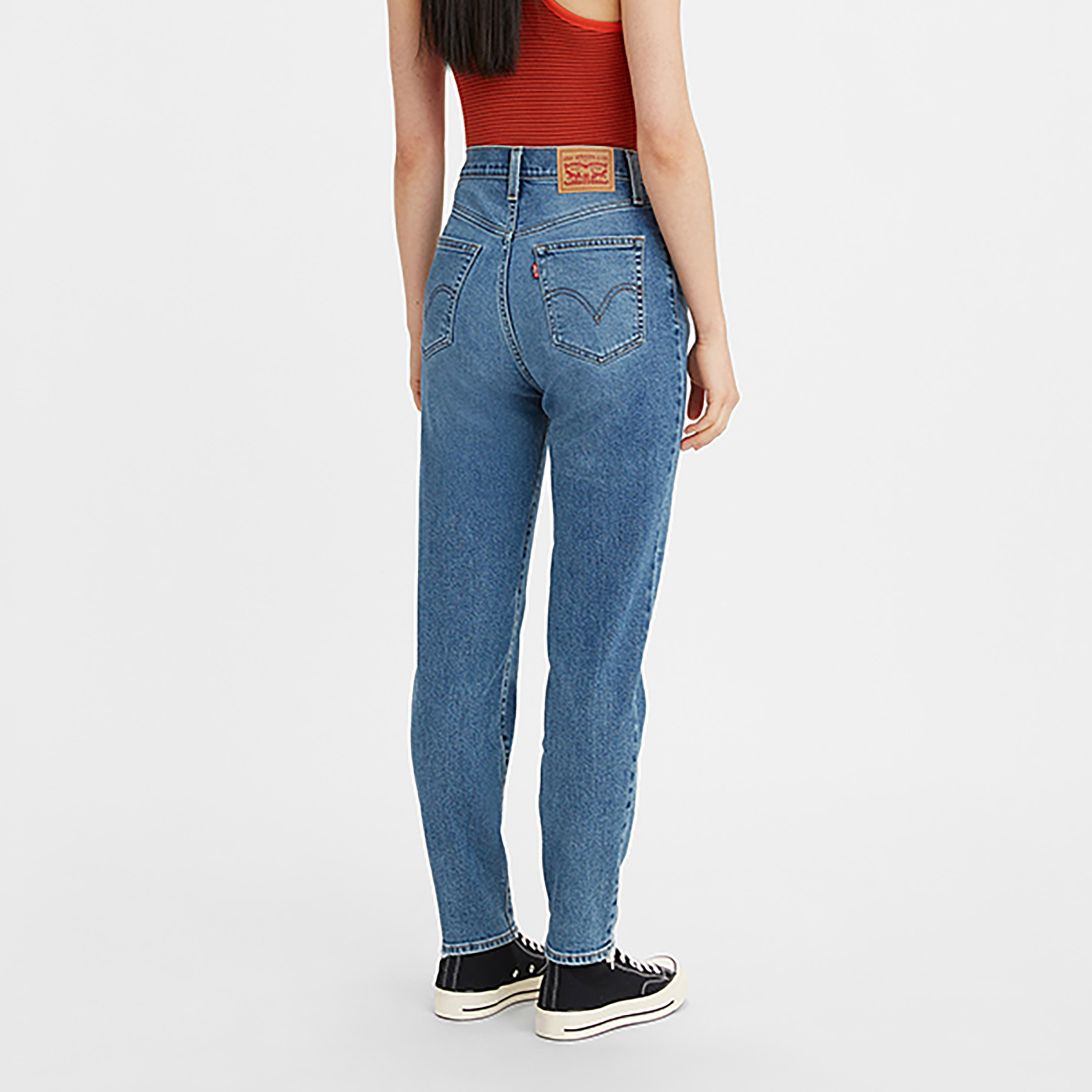 Levi's Straight Fit Blue Plain Women's Jeans-women-clothing-bottoms-jeans-image-3