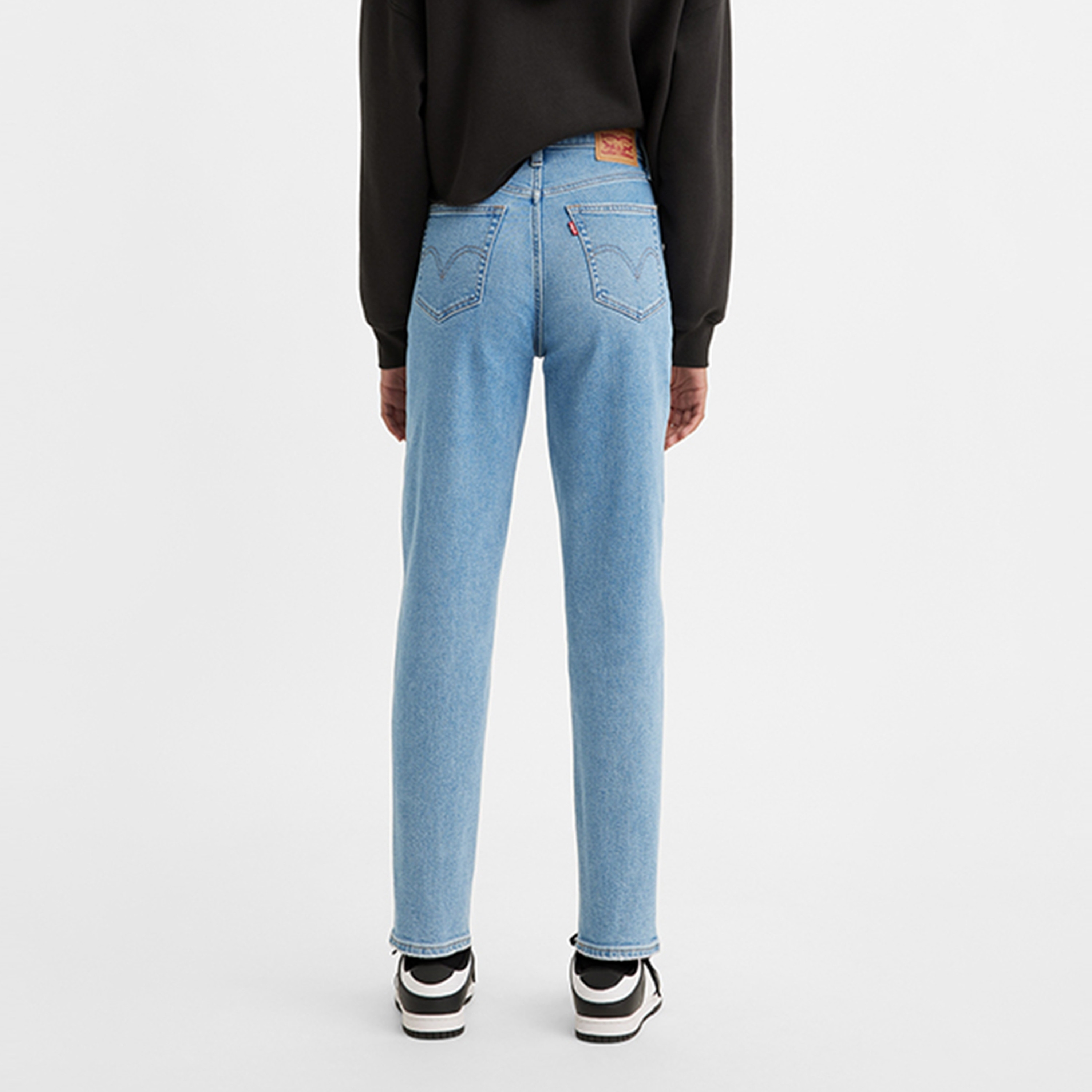 بنطال جينز من ليفايز بلون انديجو ذو موم فت وجيب مرتفع الارتفاع-women-clothing-bottoms-jeans-image-2