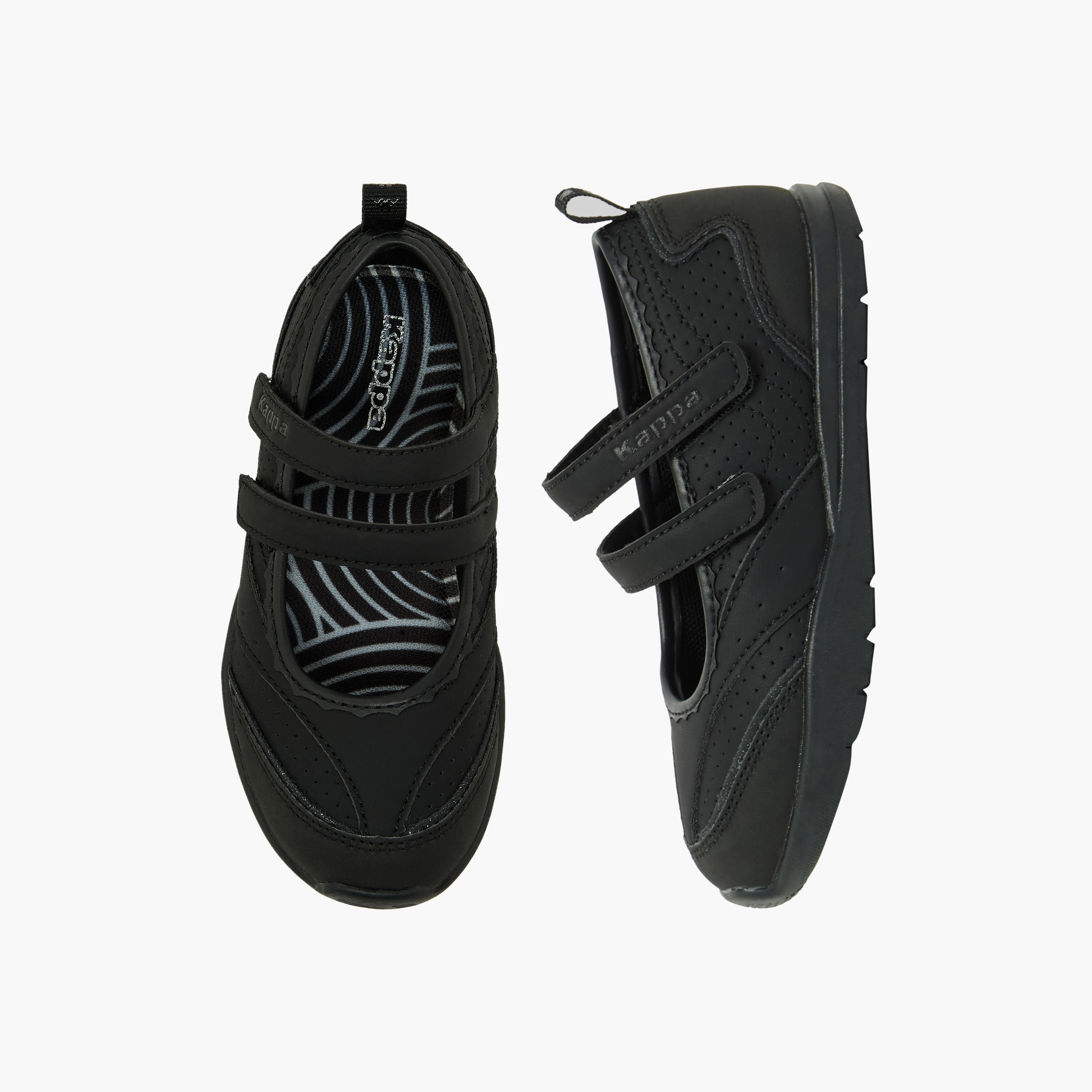 Kappa Girls Panelled Hook & Loop Sneakerina Shoes-girls-shoes-maryjanes-image-1