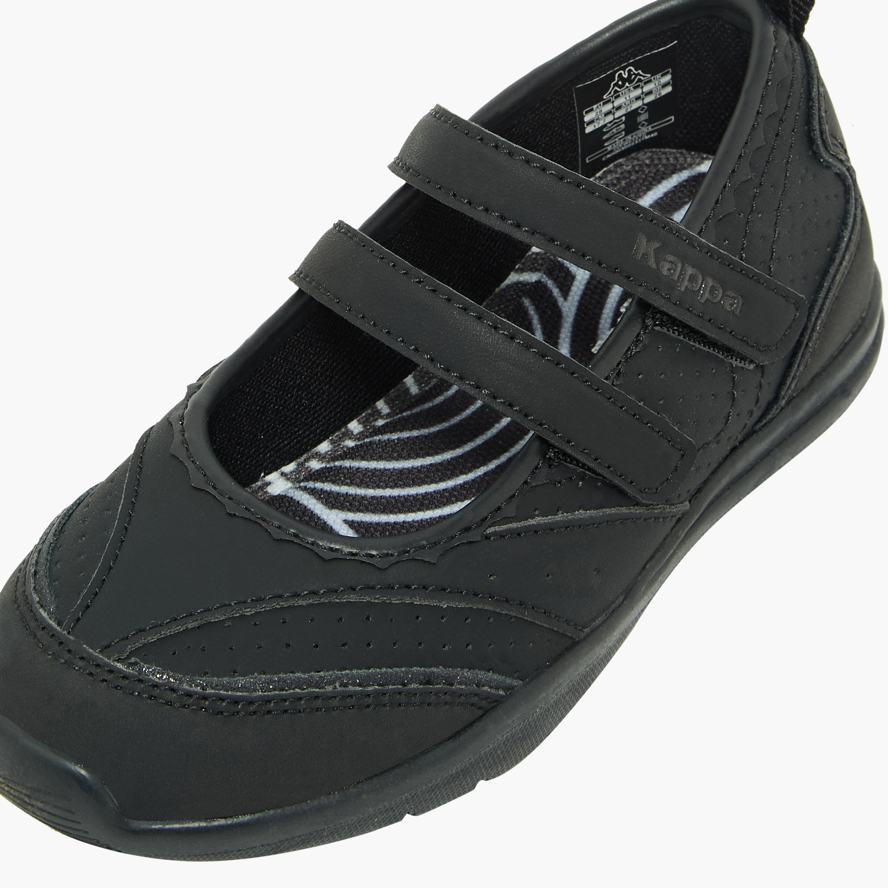Kappa Girls Panelled Hook & Loop Sneakerina Shoes-girls-shoes-maryjanes-image-7