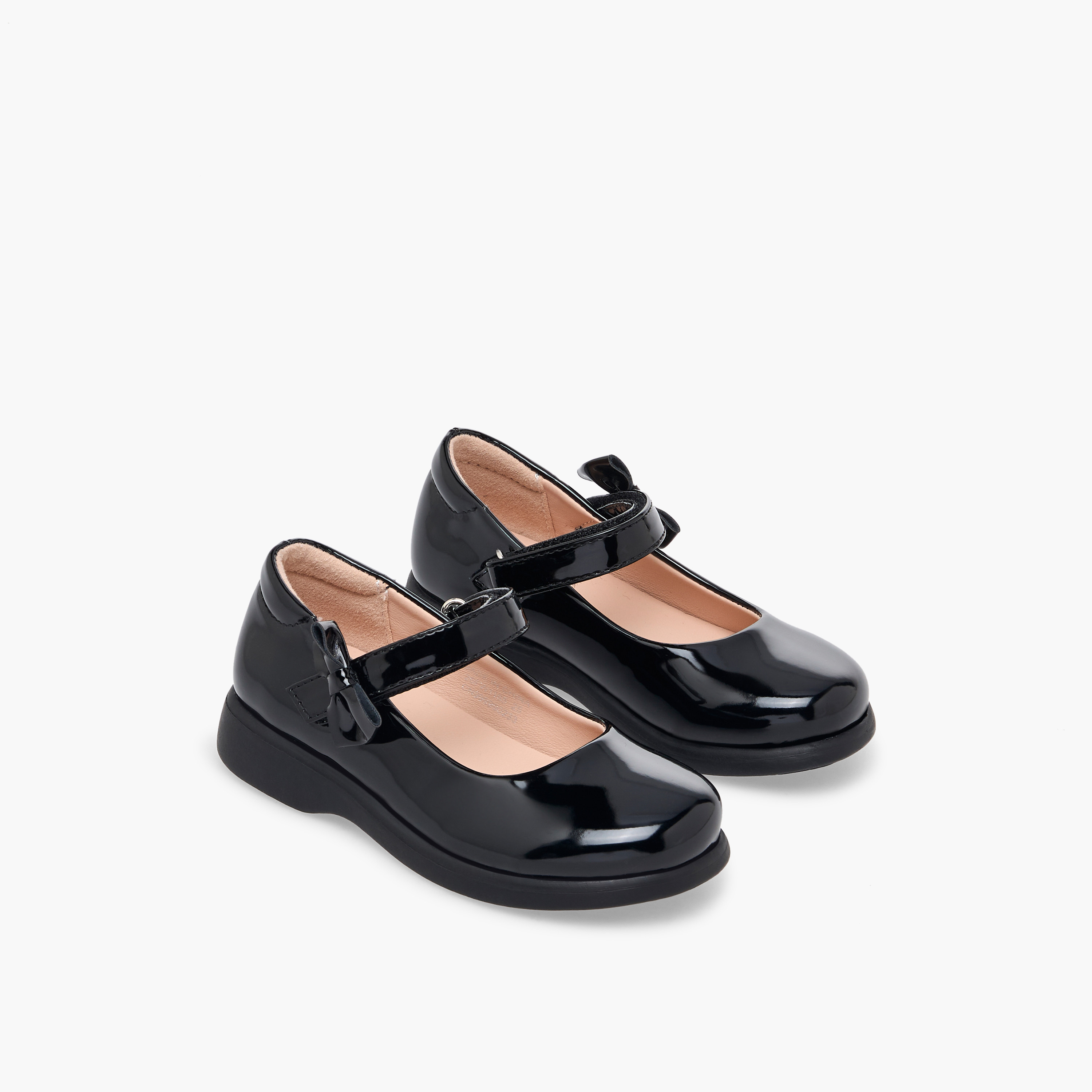 Flora Bella Girls Bow Accent Hook & Loop School Shoes-girls-shoes-schoolshoes-image-1