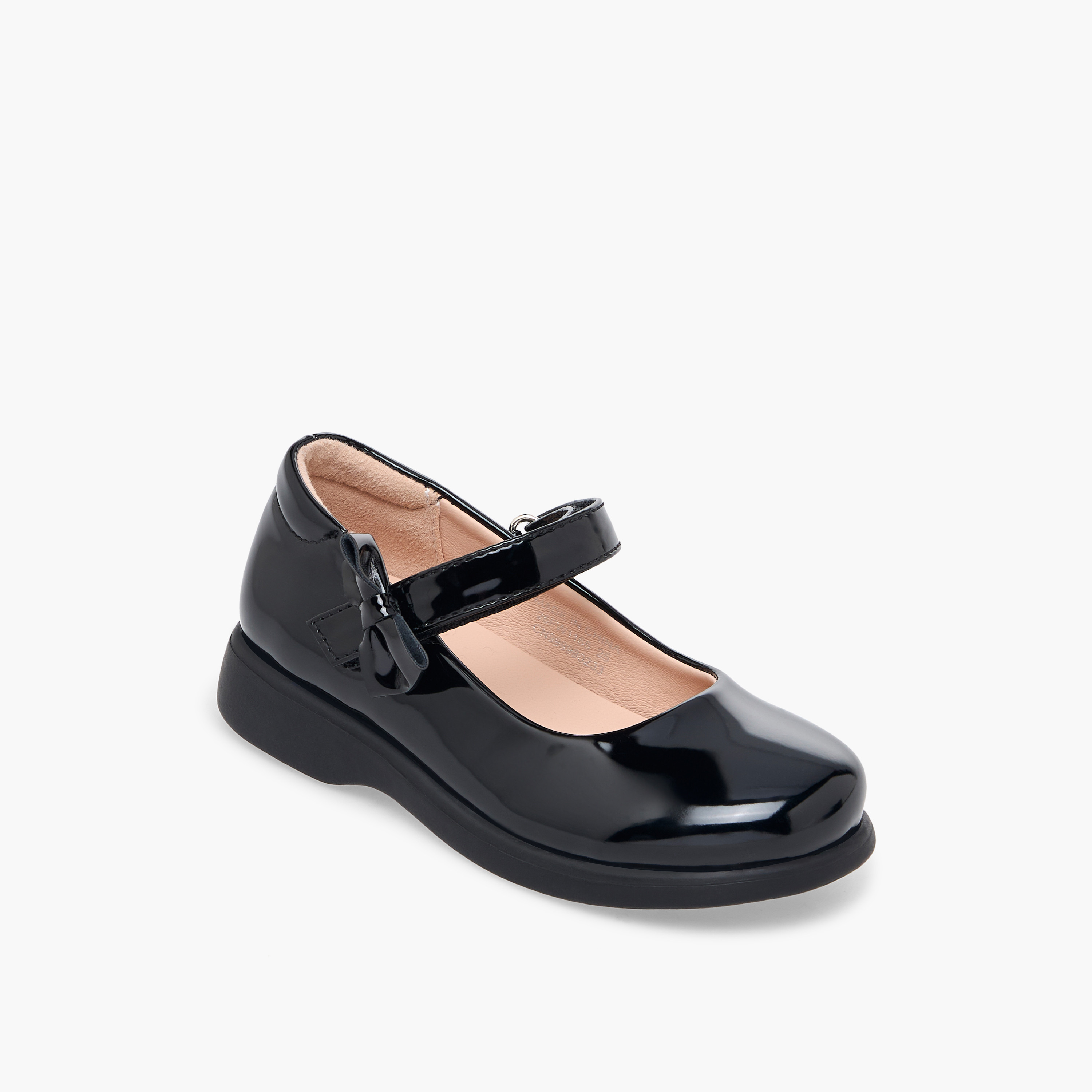 Flora Bella Girls Bow Accent Hook & Loop School Shoes-girls-shoes-schoolshoes-image-2