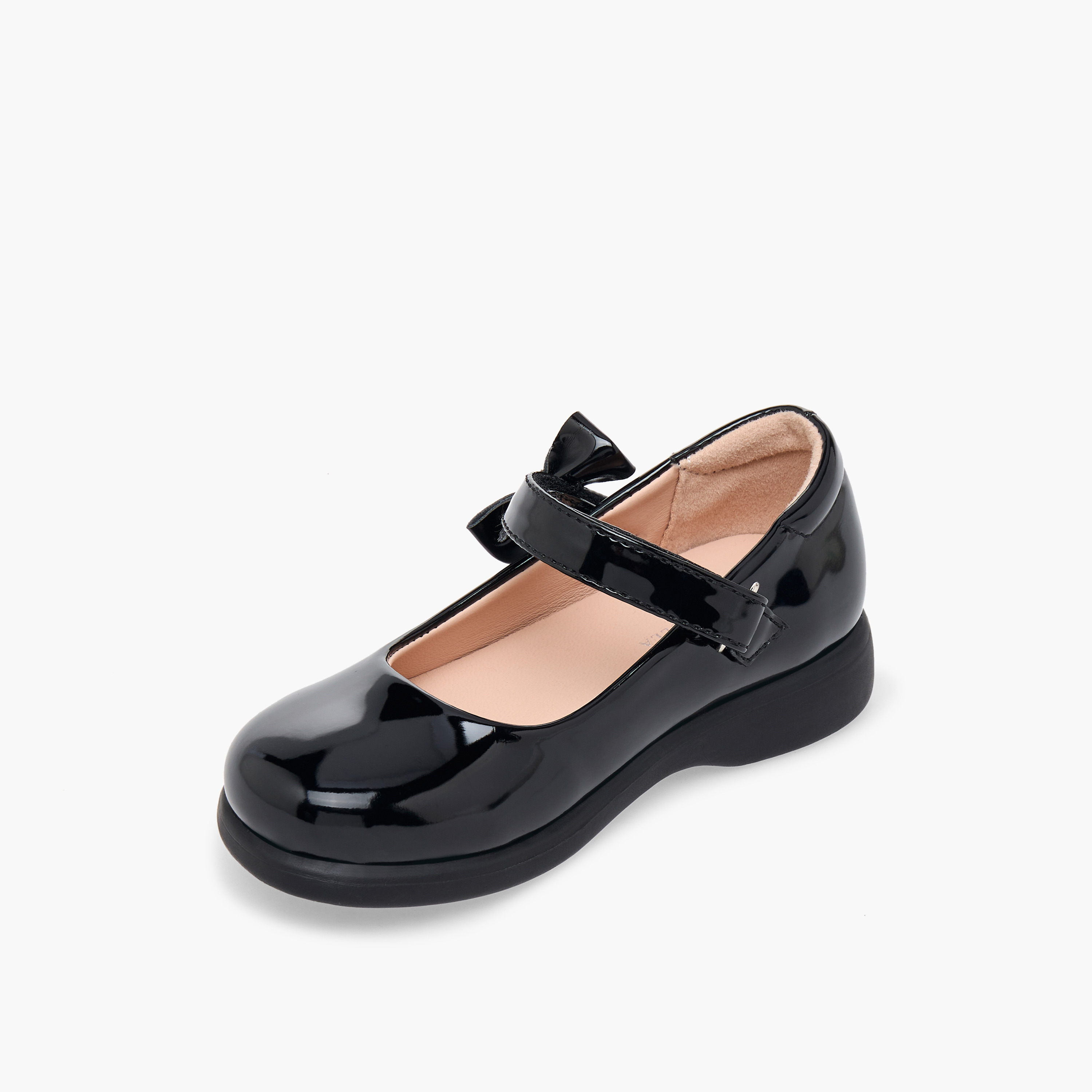 Flora Bella Girls Bow Accent Hook & Loop School Shoes-girls-shoes-schoolshoes-image-4
