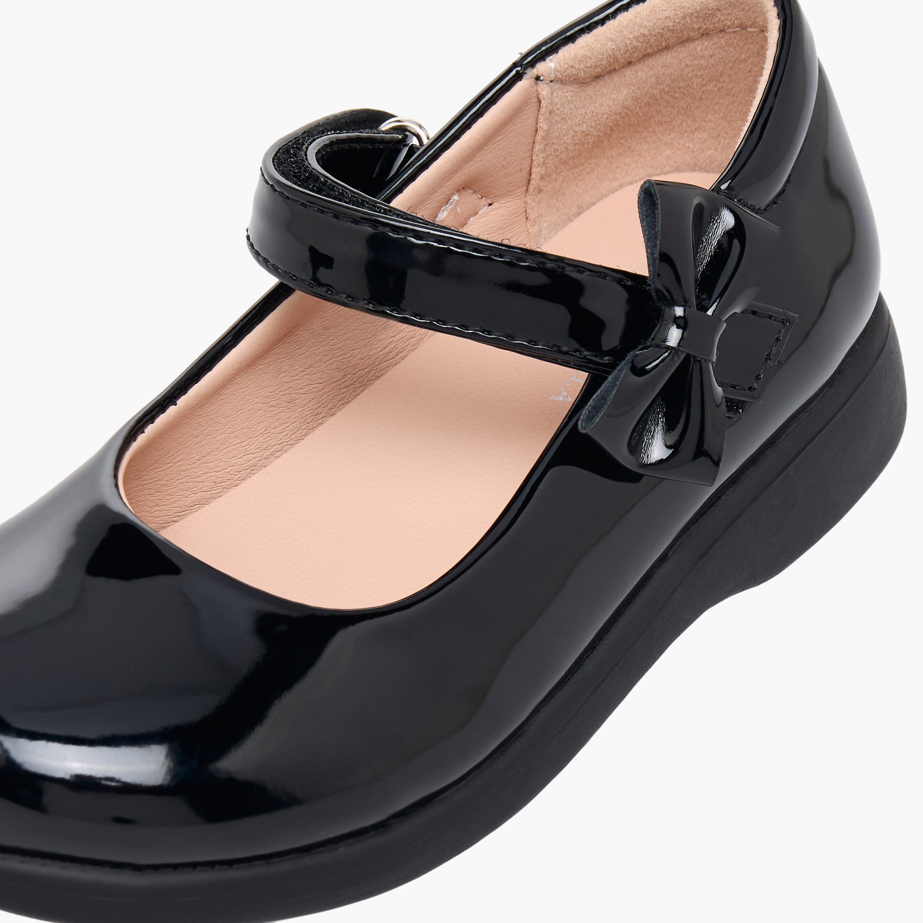 Flora Bella Girls Bow Accent Hook & Loop School Shoes-girls-shoes-schoolshoes-image-8