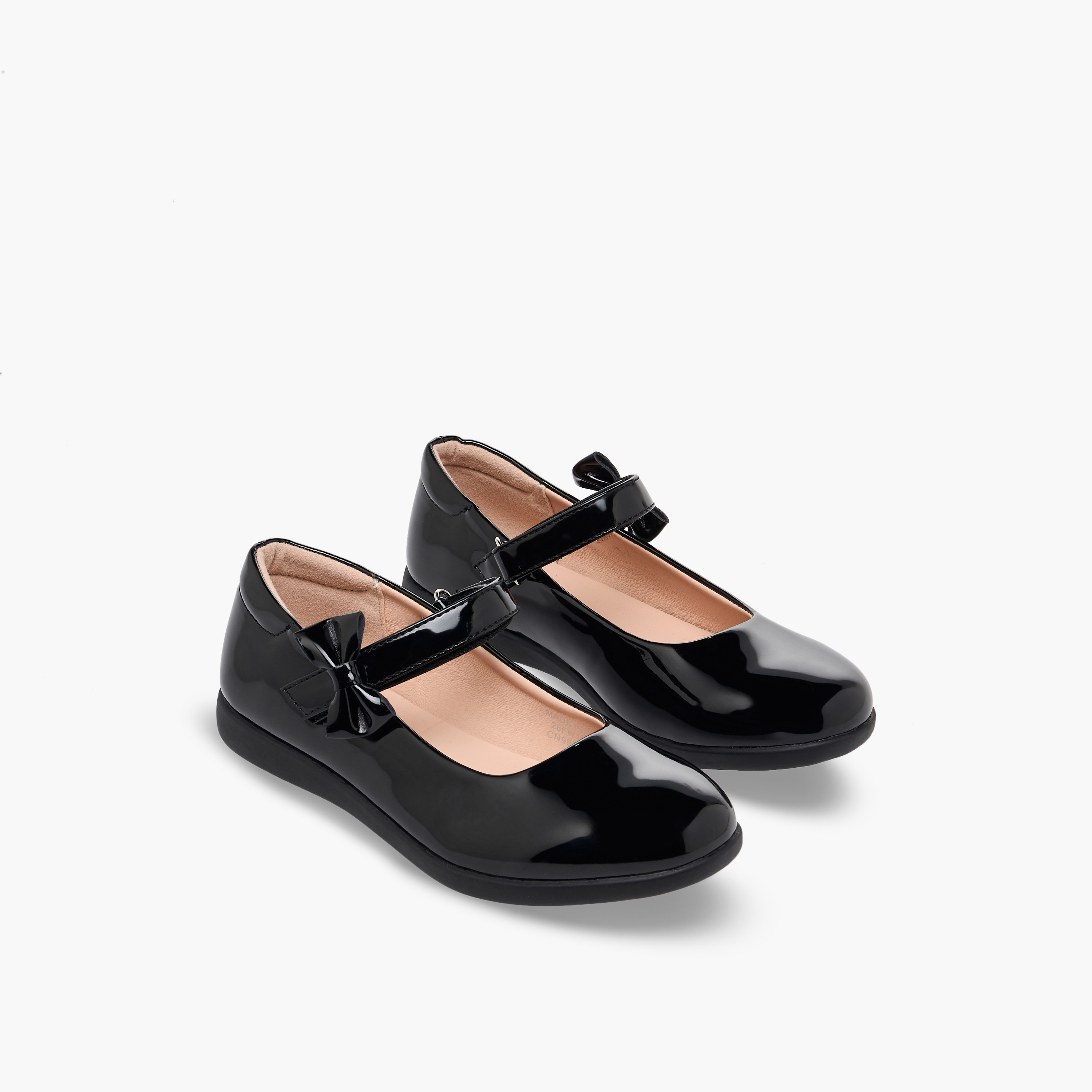 حذاء مدرسية للبنات بشريط إغلاق لاصق من فلورا بيلا-girls-shoes-maryjanes-image-1