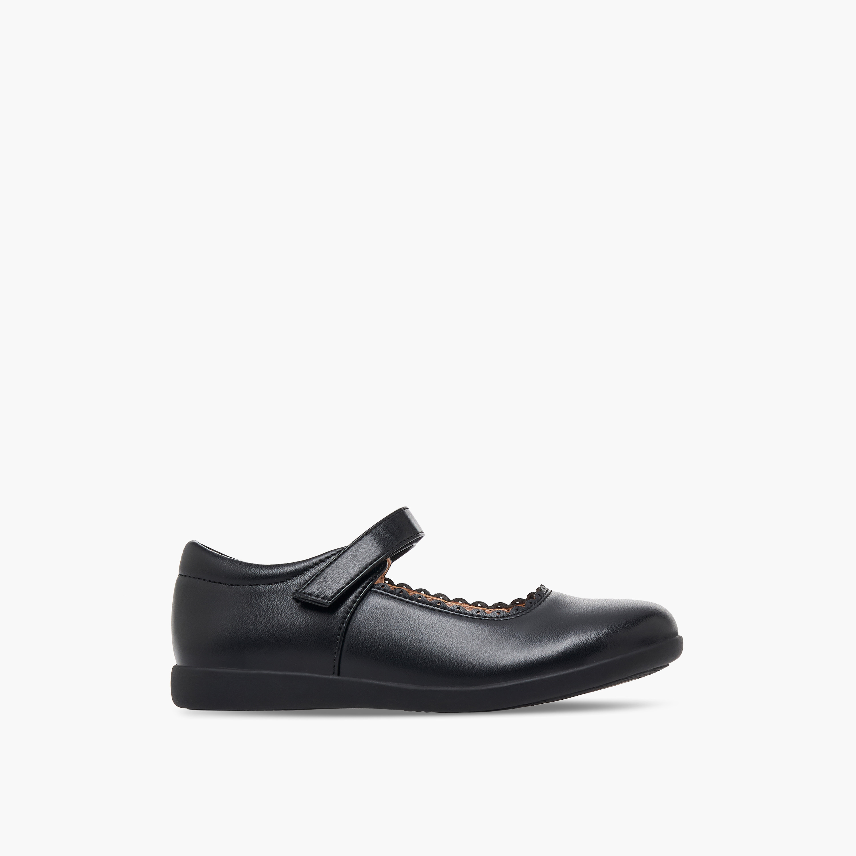 حذاء مدرسي بتفاصيل حواف متموجة وشريط إغلاق لاصق للبنات من فلورا بيلا-girls-shoes-maryjanes-image-3