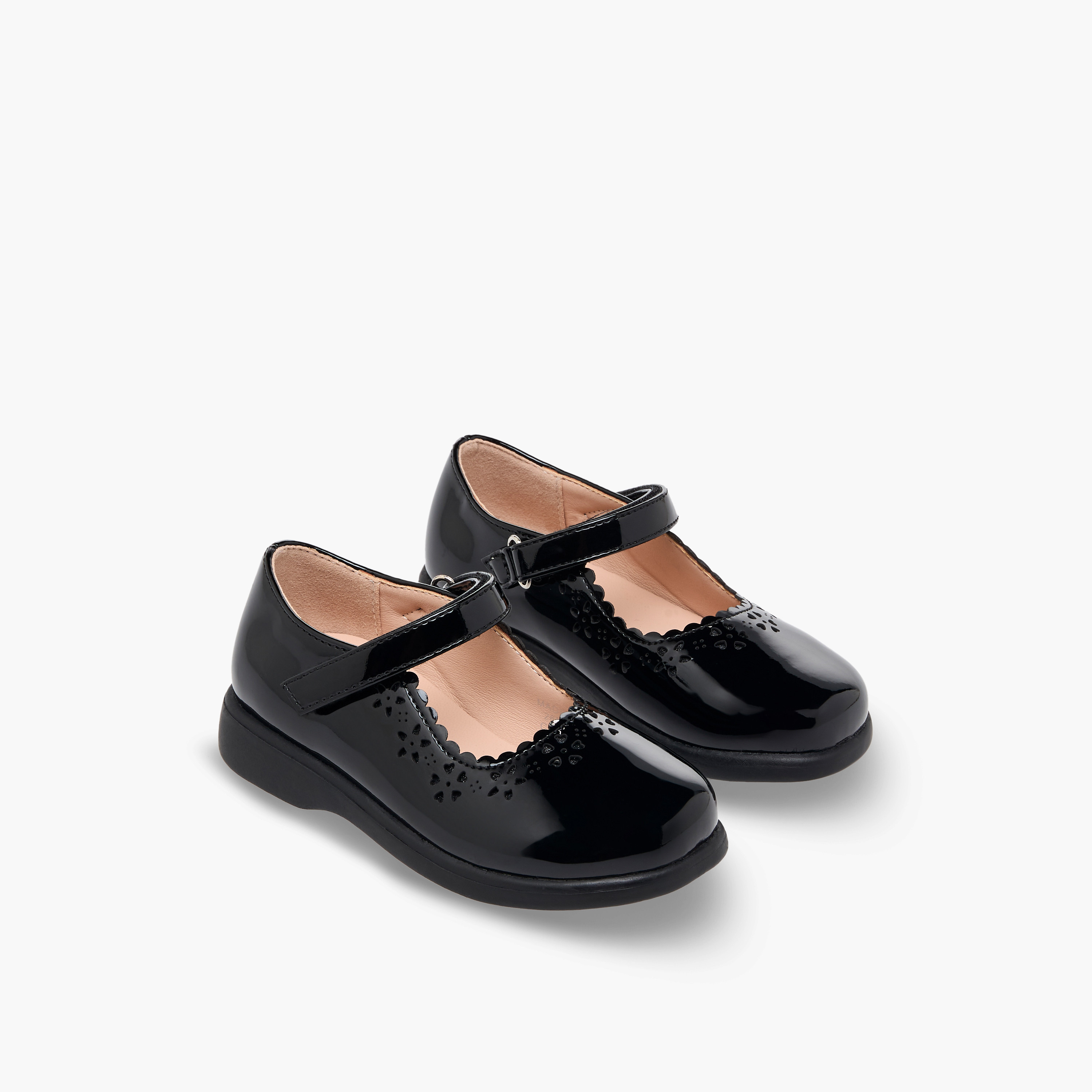 حذاء مدرسي بشريط إغلاق للبنات من فلورا بيلا-girls-shoes-maryjanes-image-1