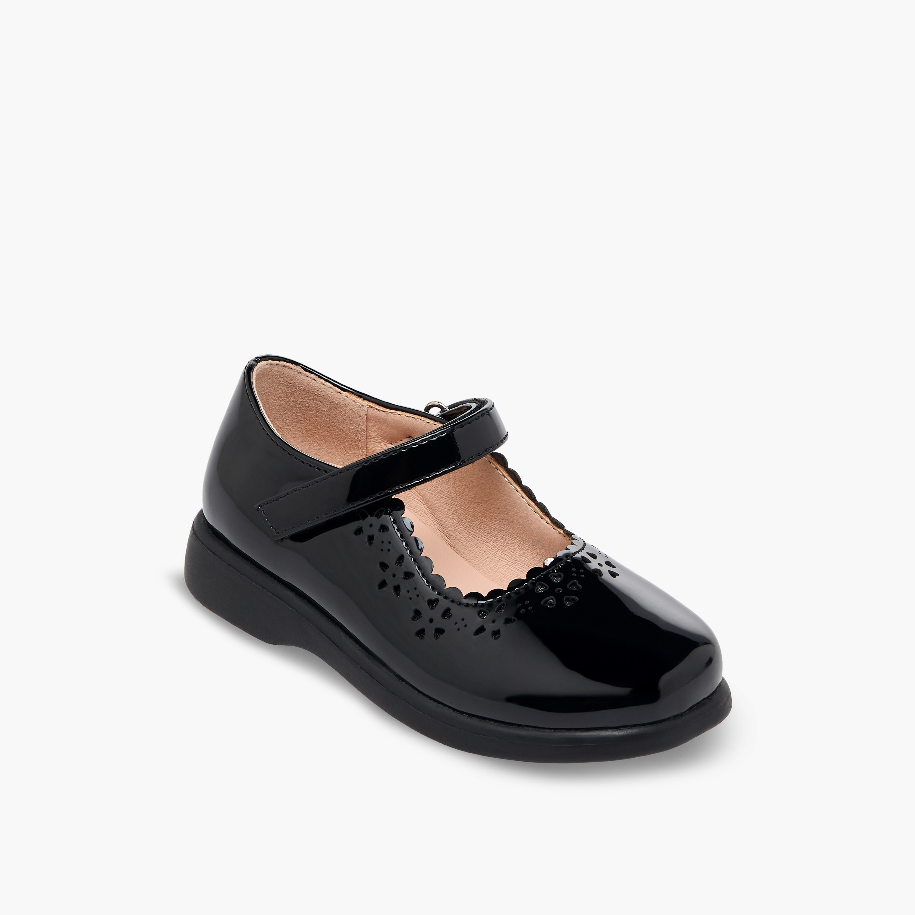 حذاء مدرسي بشريط إغلاق للبنات من فلورا بيلا-girls-shoes-maryjanes-image-2