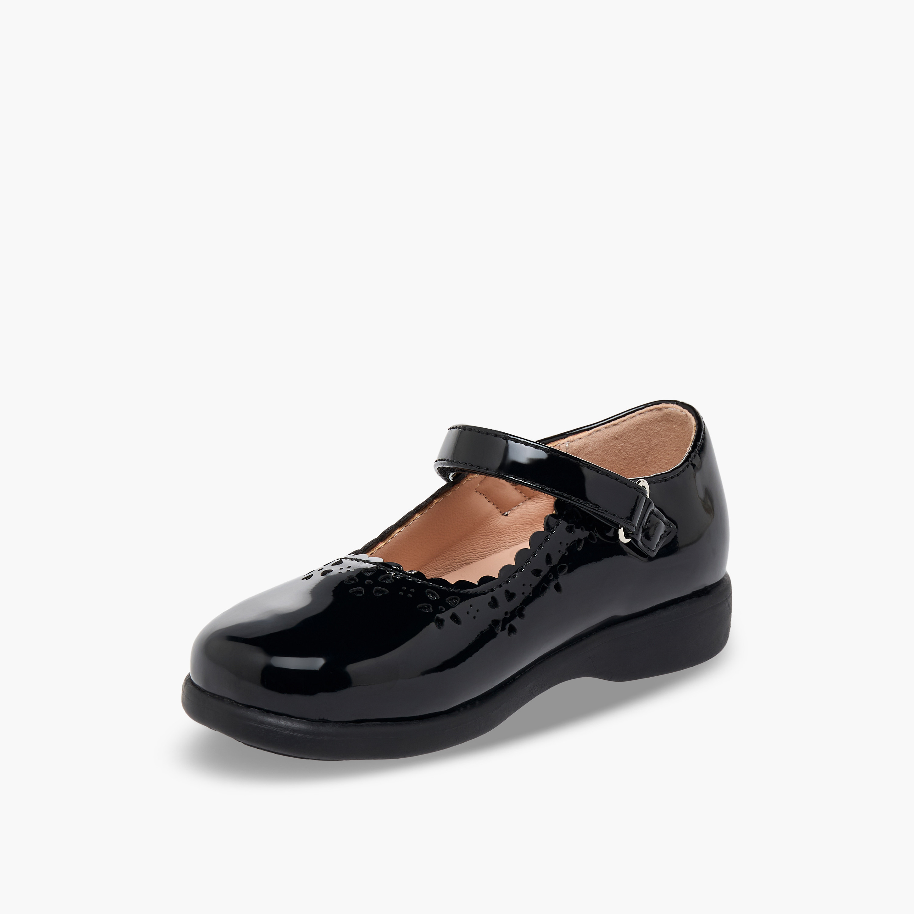 حذاء مدرسي بشريط إغلاق للبنات من فلورا بيلا-girls-shoes-maryjanes-image-4